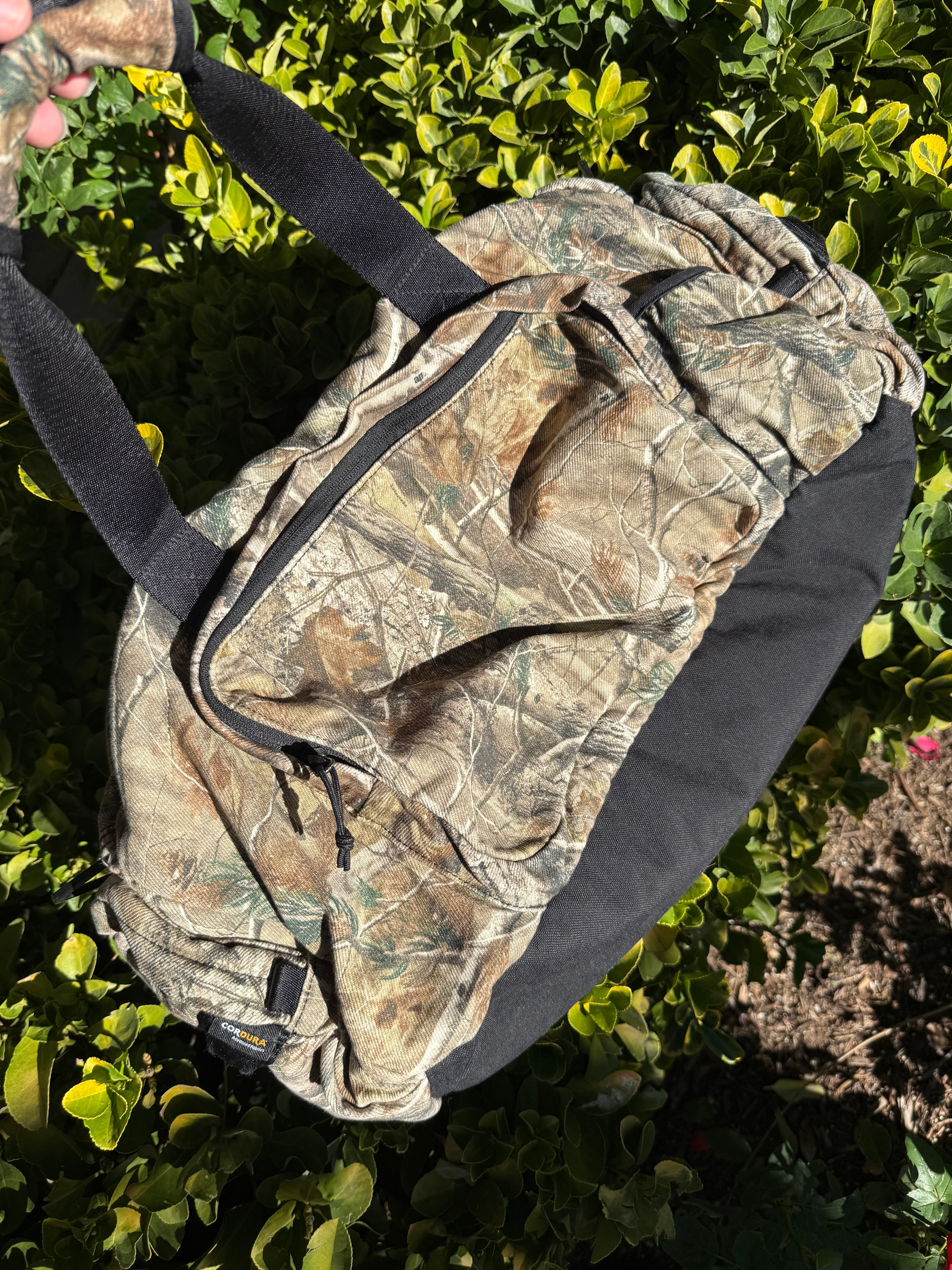 Supreme camo duffle bag
