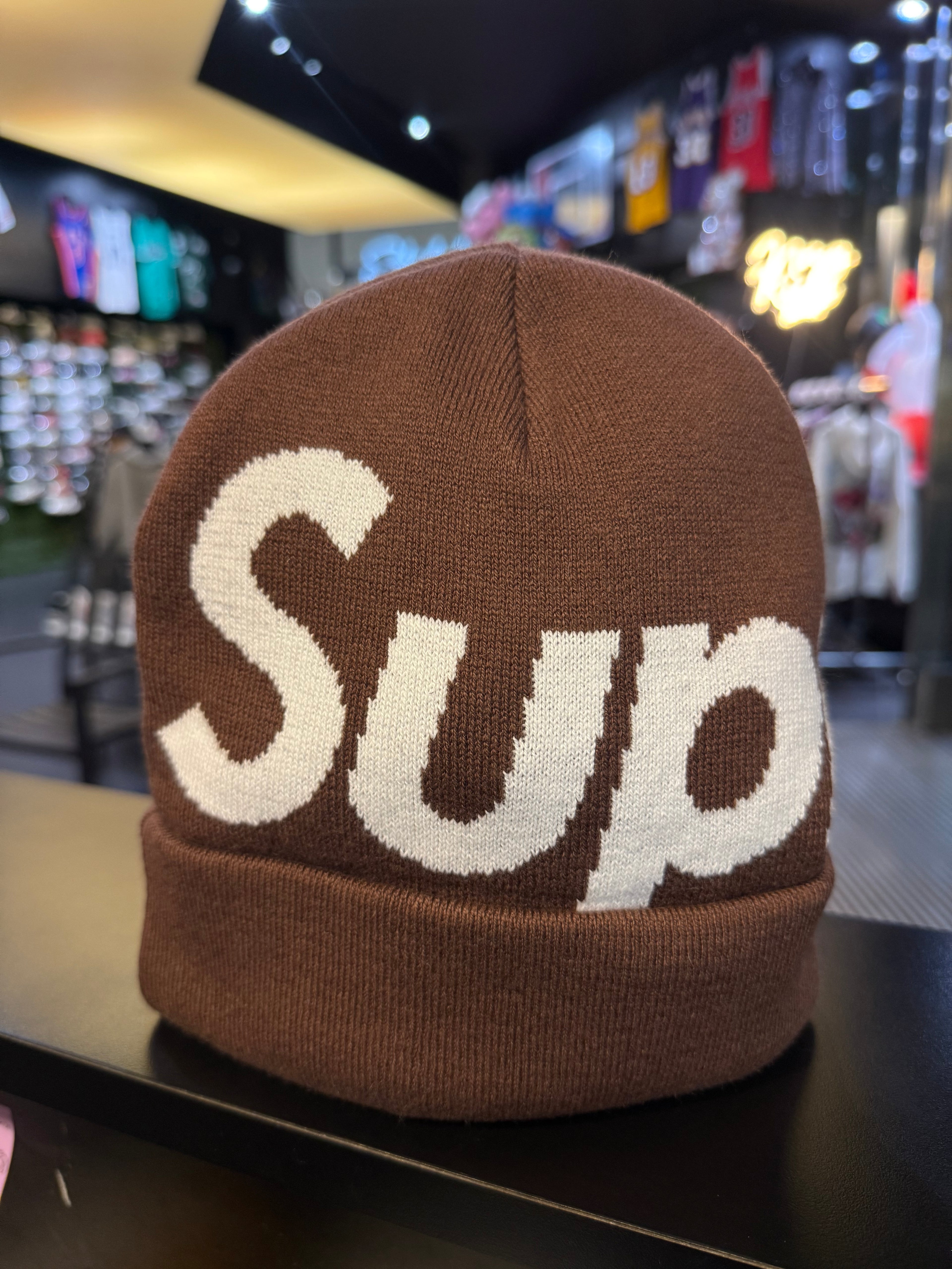 Supreme big logo beanie