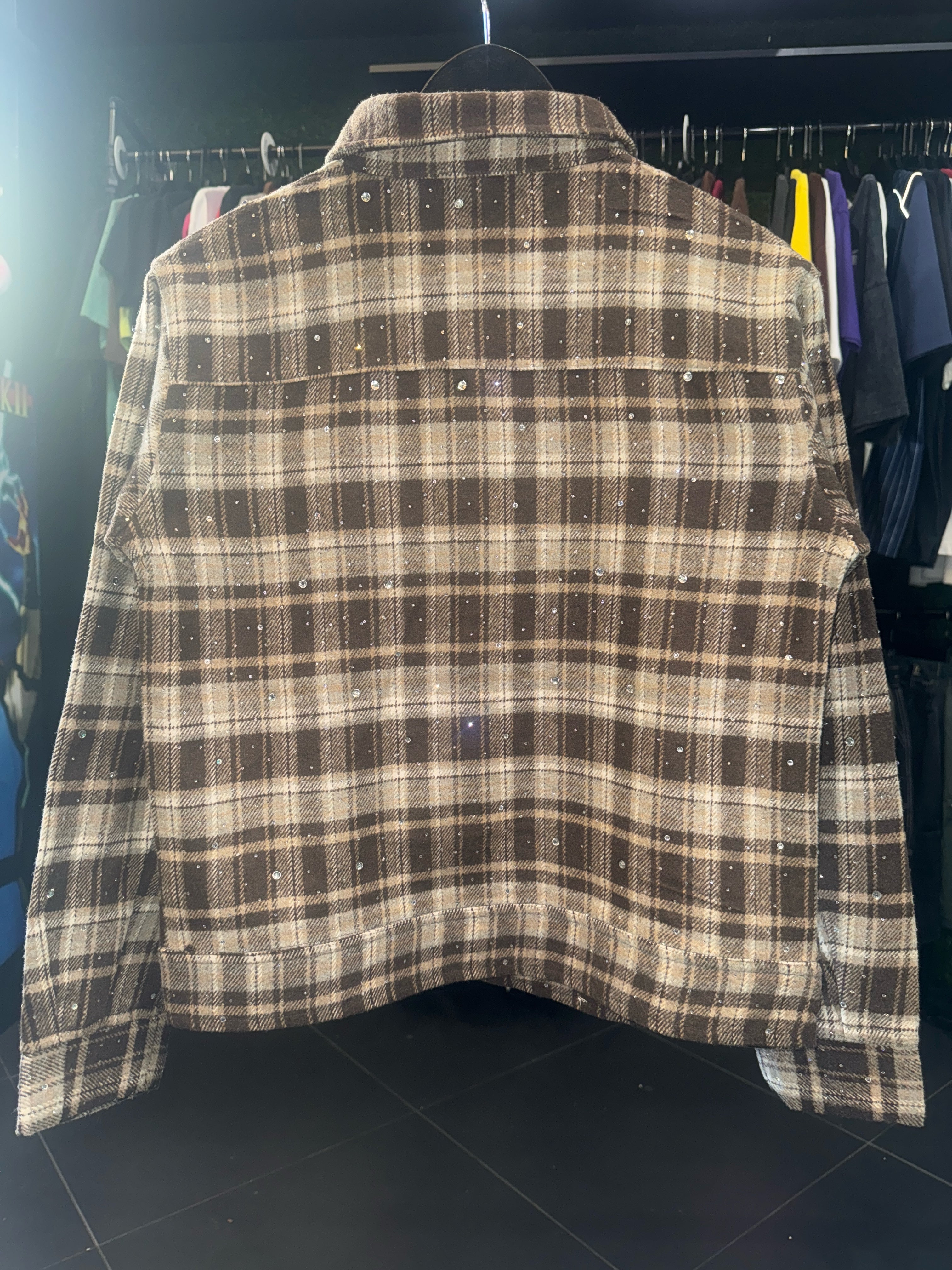 Rhinestone flannel