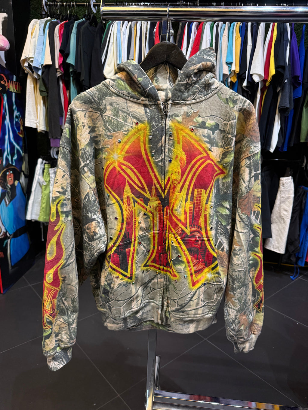 Custom NY Flame zip up