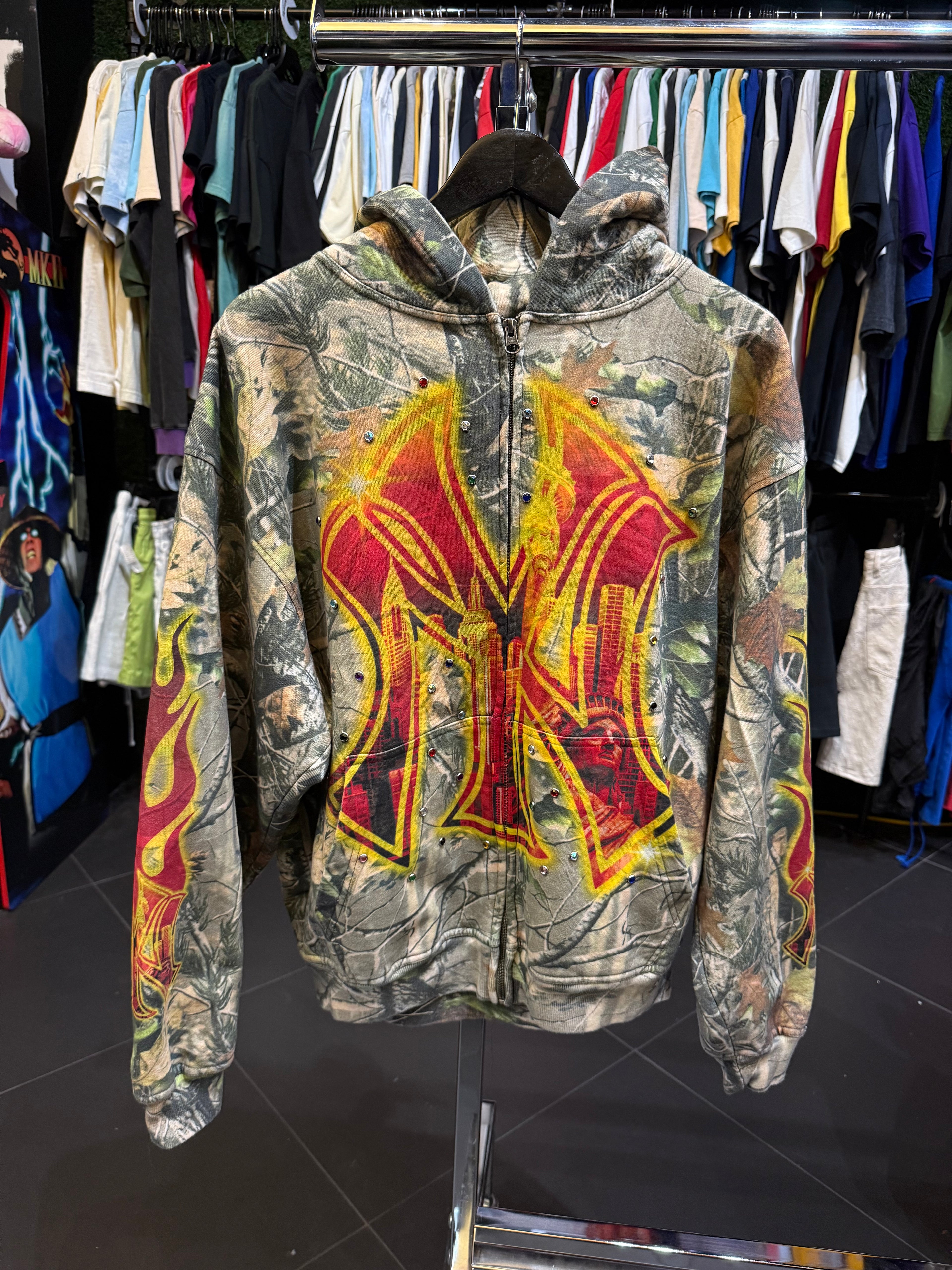 Custom NY Flame zip up