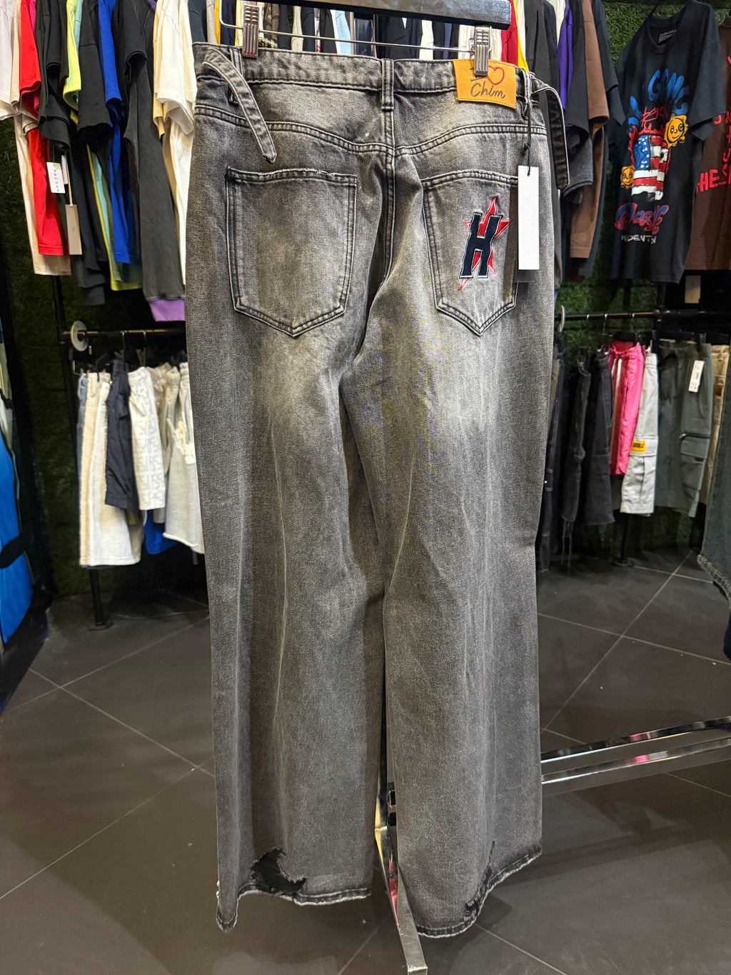 HMDD rhinestone denim