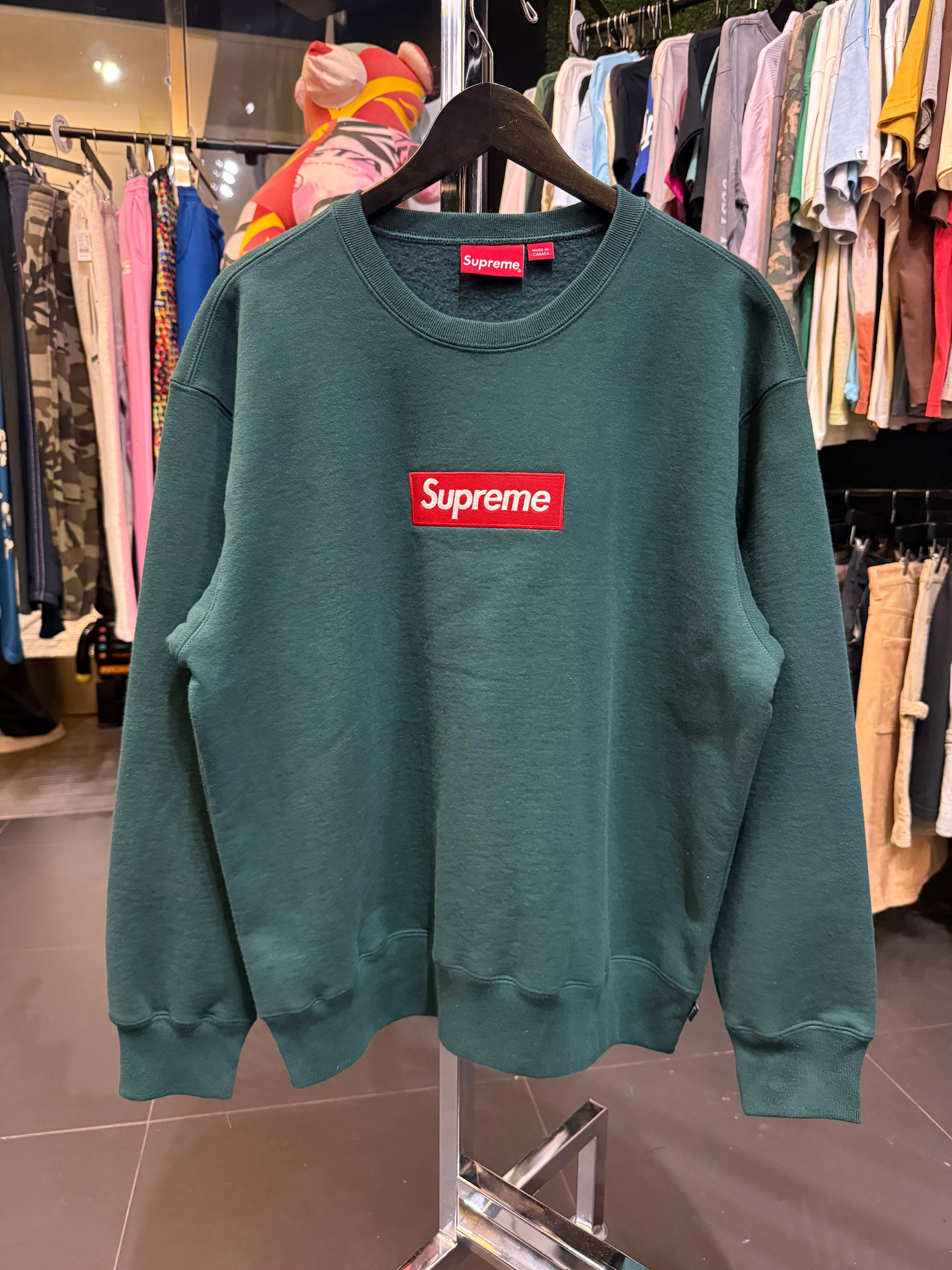 Supreme dark pine green box logo