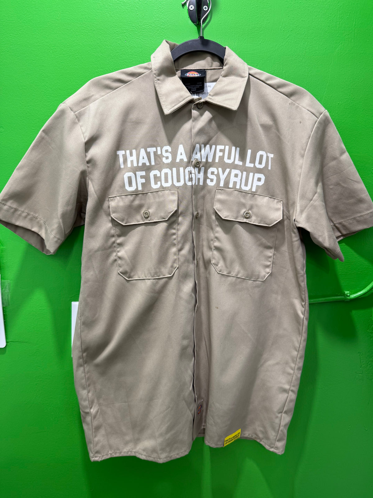 Awful lotta cough syrup beige Button up