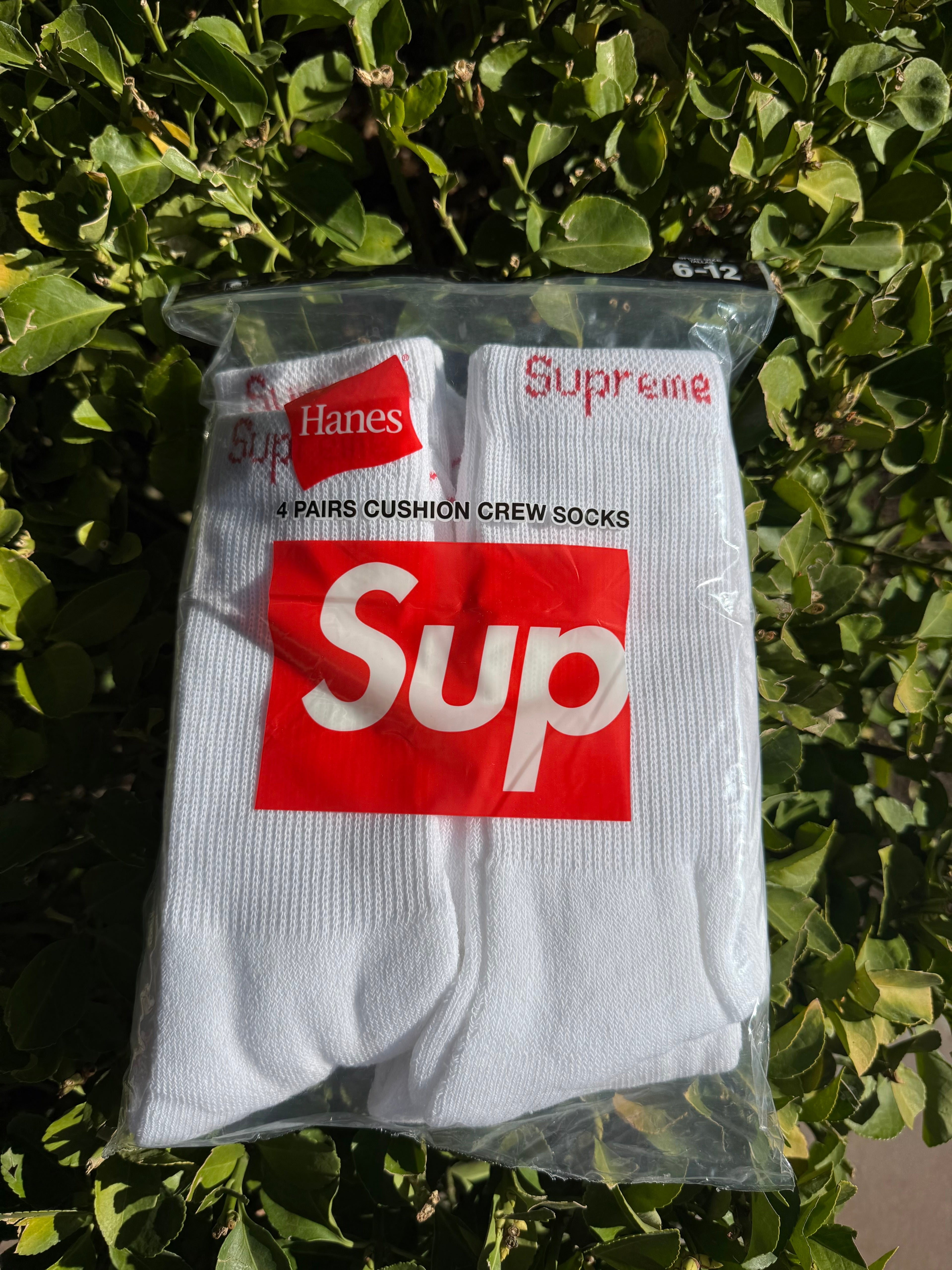 Supreme white socks