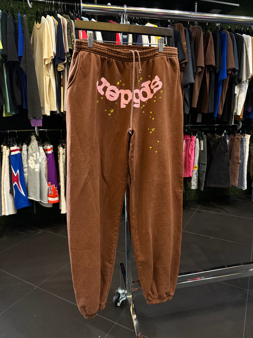 Sp5der brown sweatpants