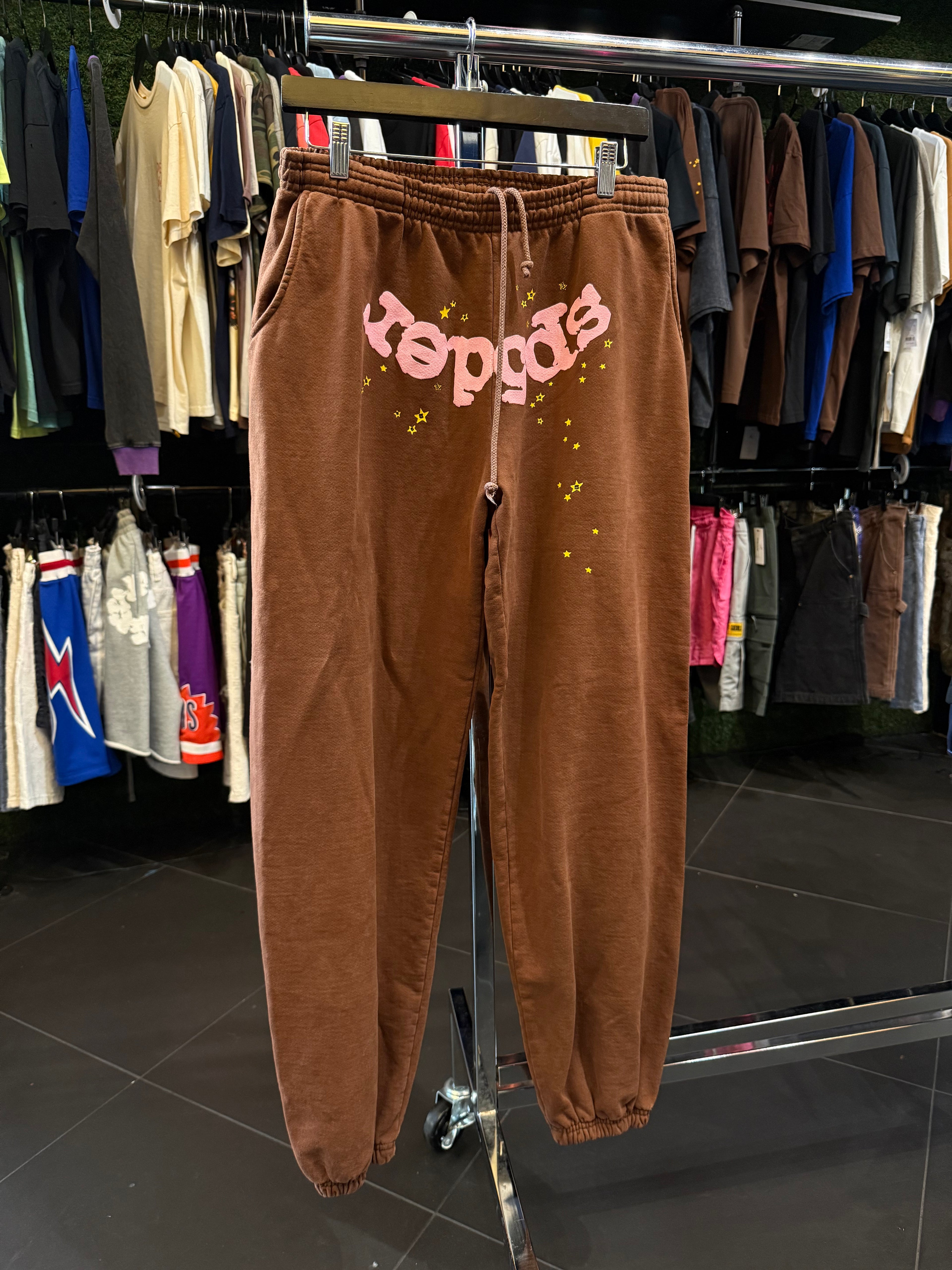 Sp5der brown sweatpants