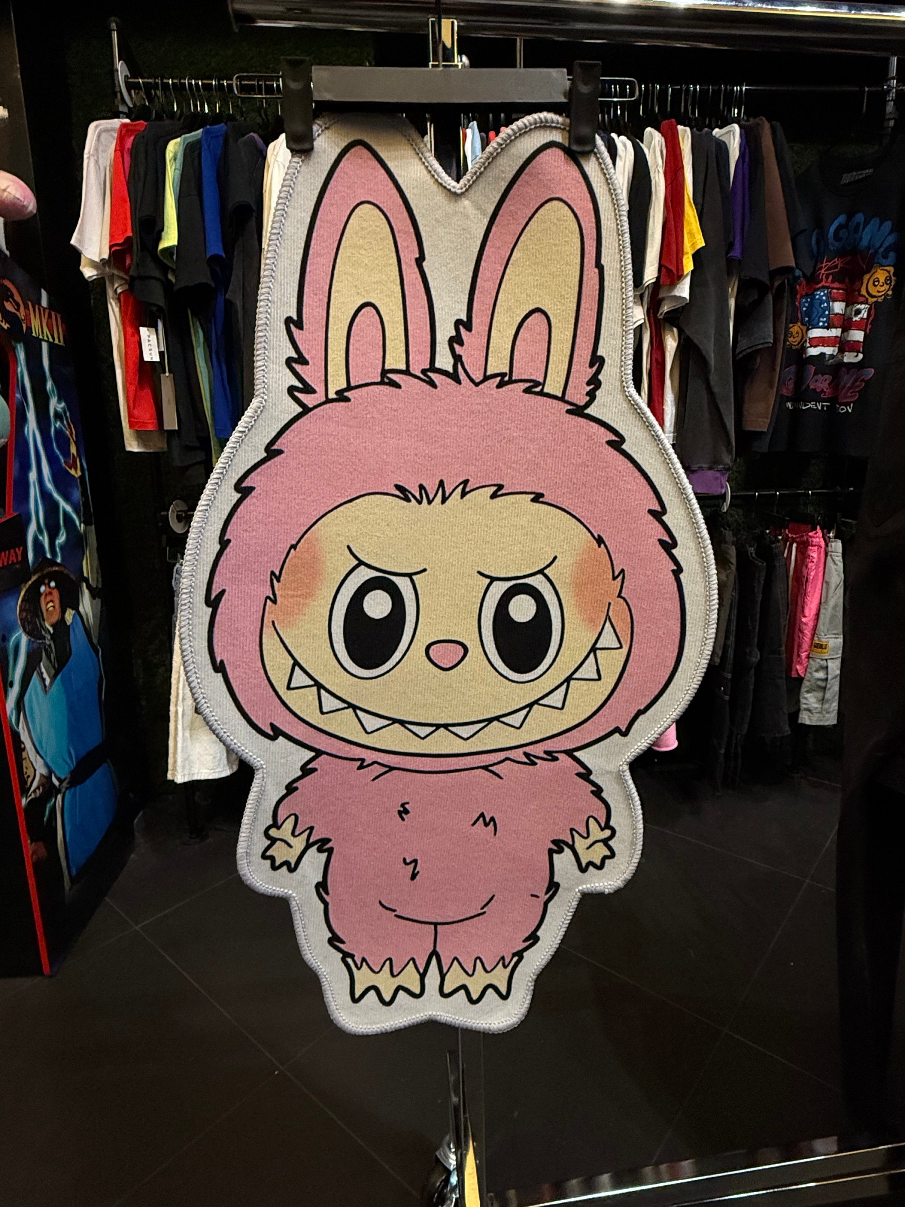 Custom Pink Labubu rug