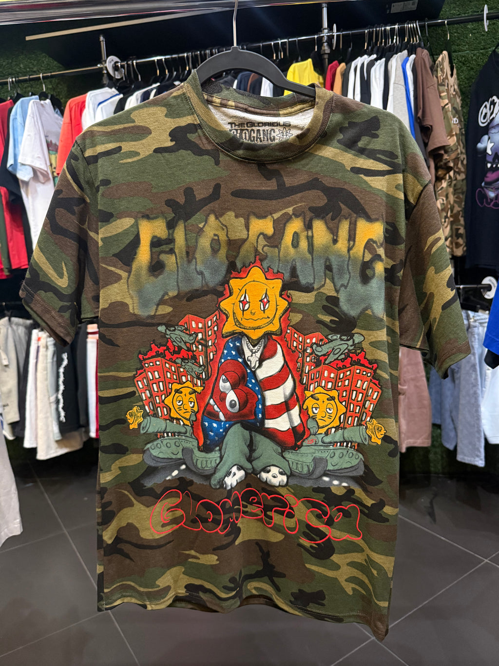 Glo gang camo tee