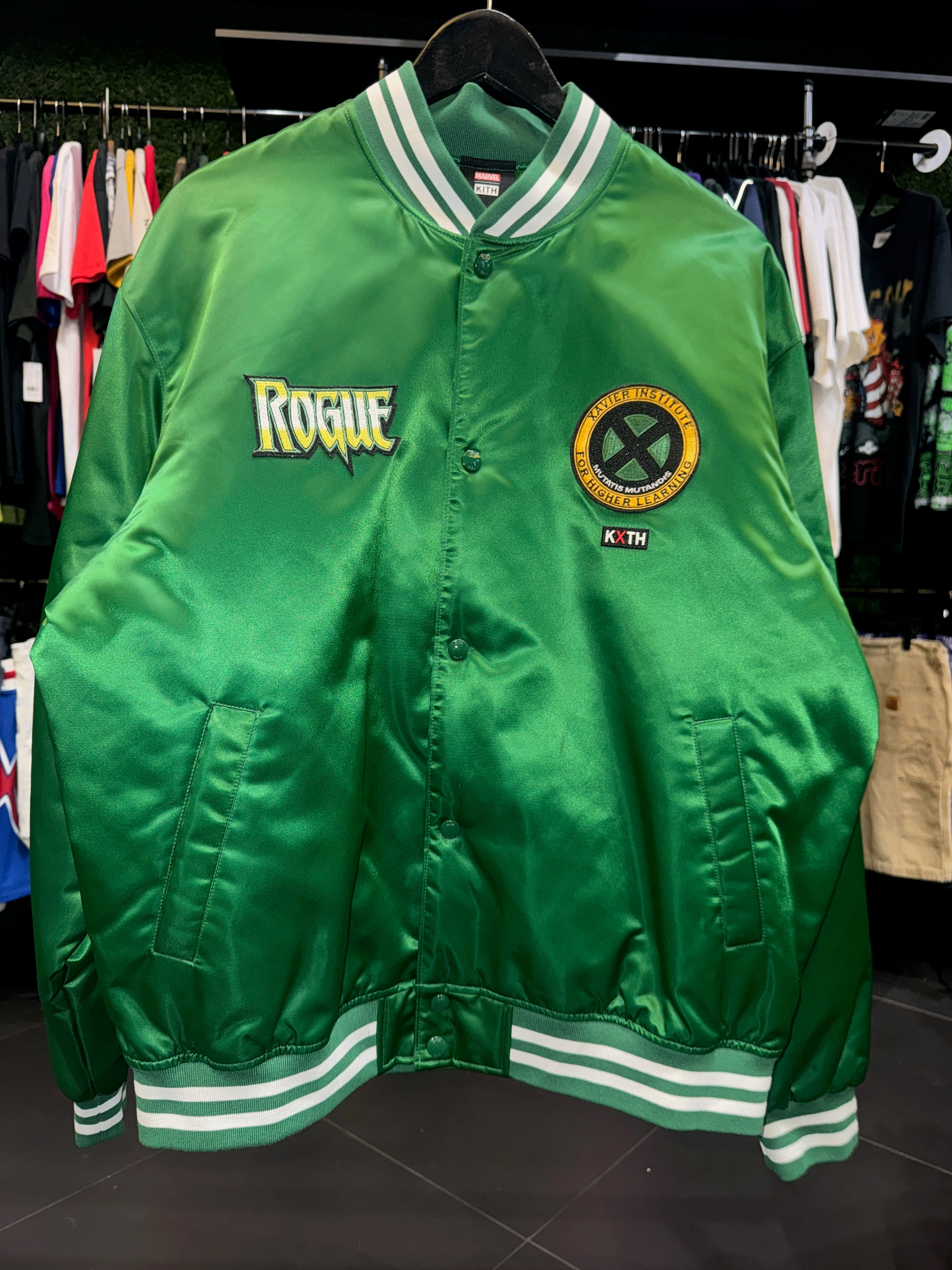 Marvel kith green button up