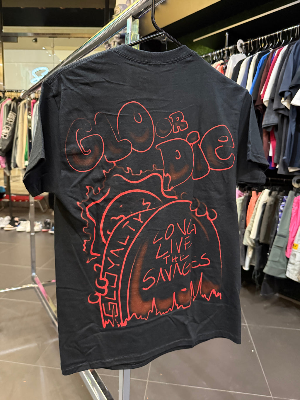 Glo gang American flag tee