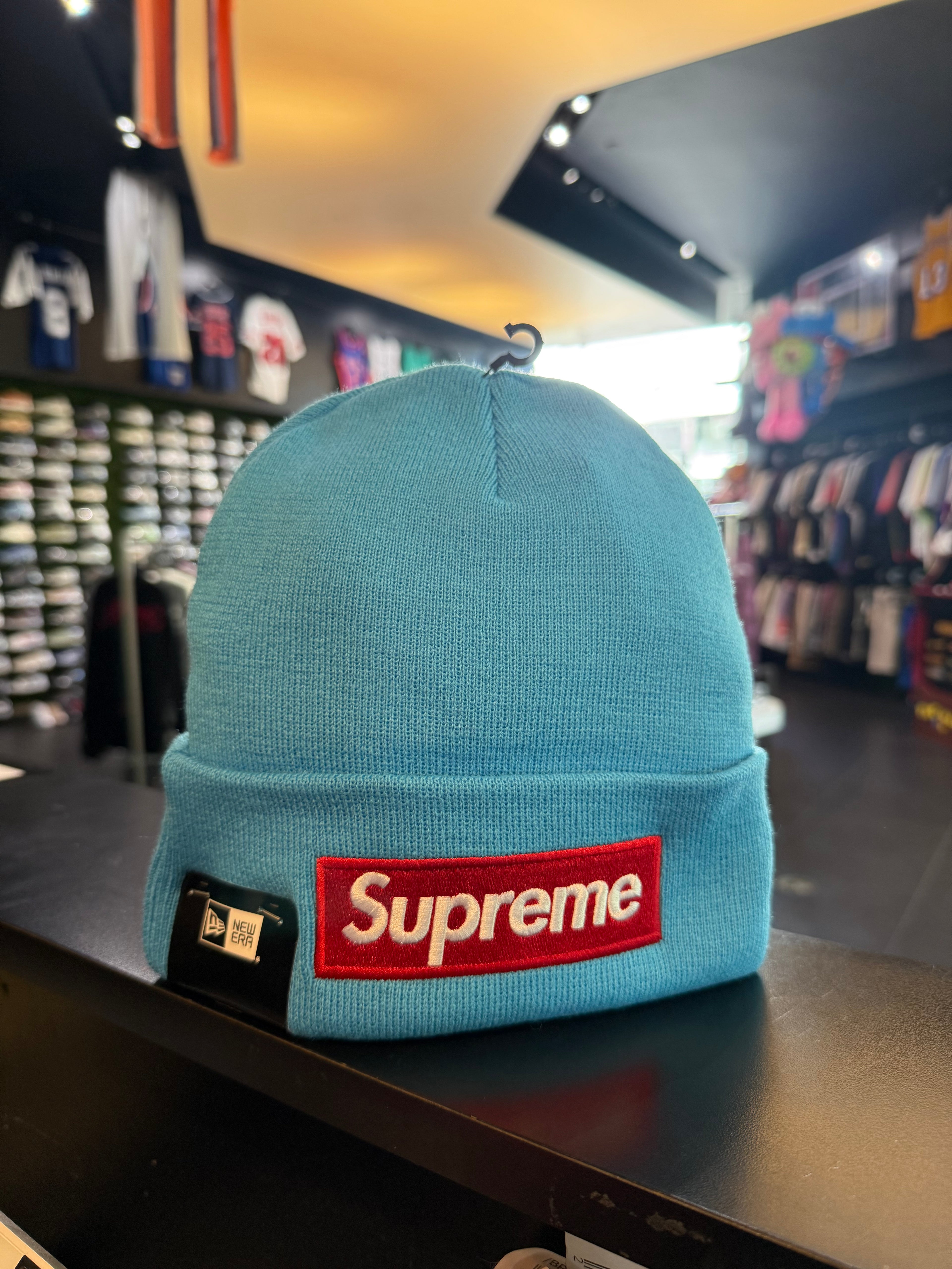 Supreme baby blue box logo beanie