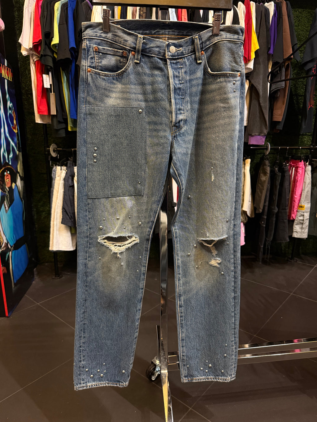 Levi beaded jeans