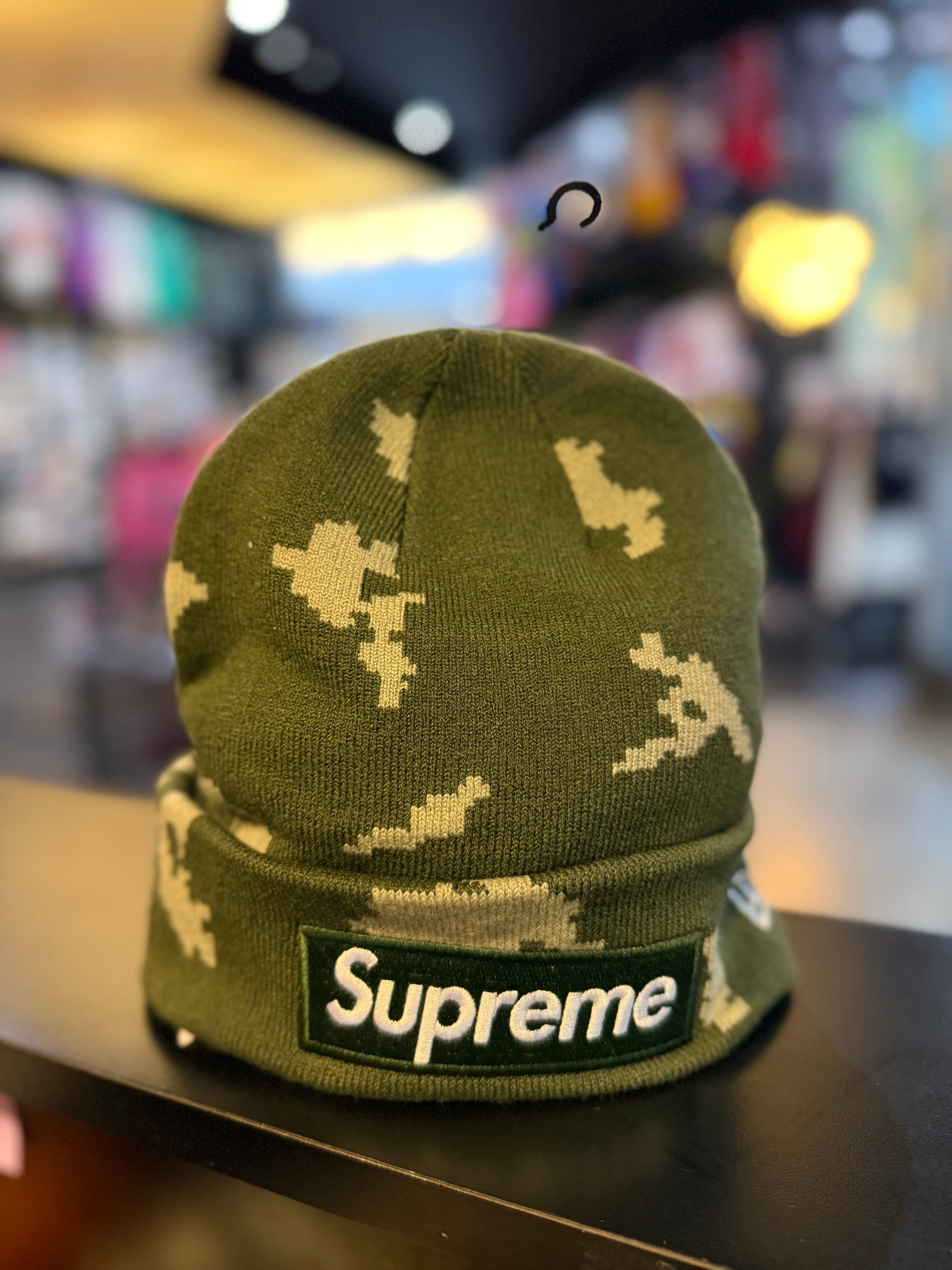Supreme camo box logo beanie