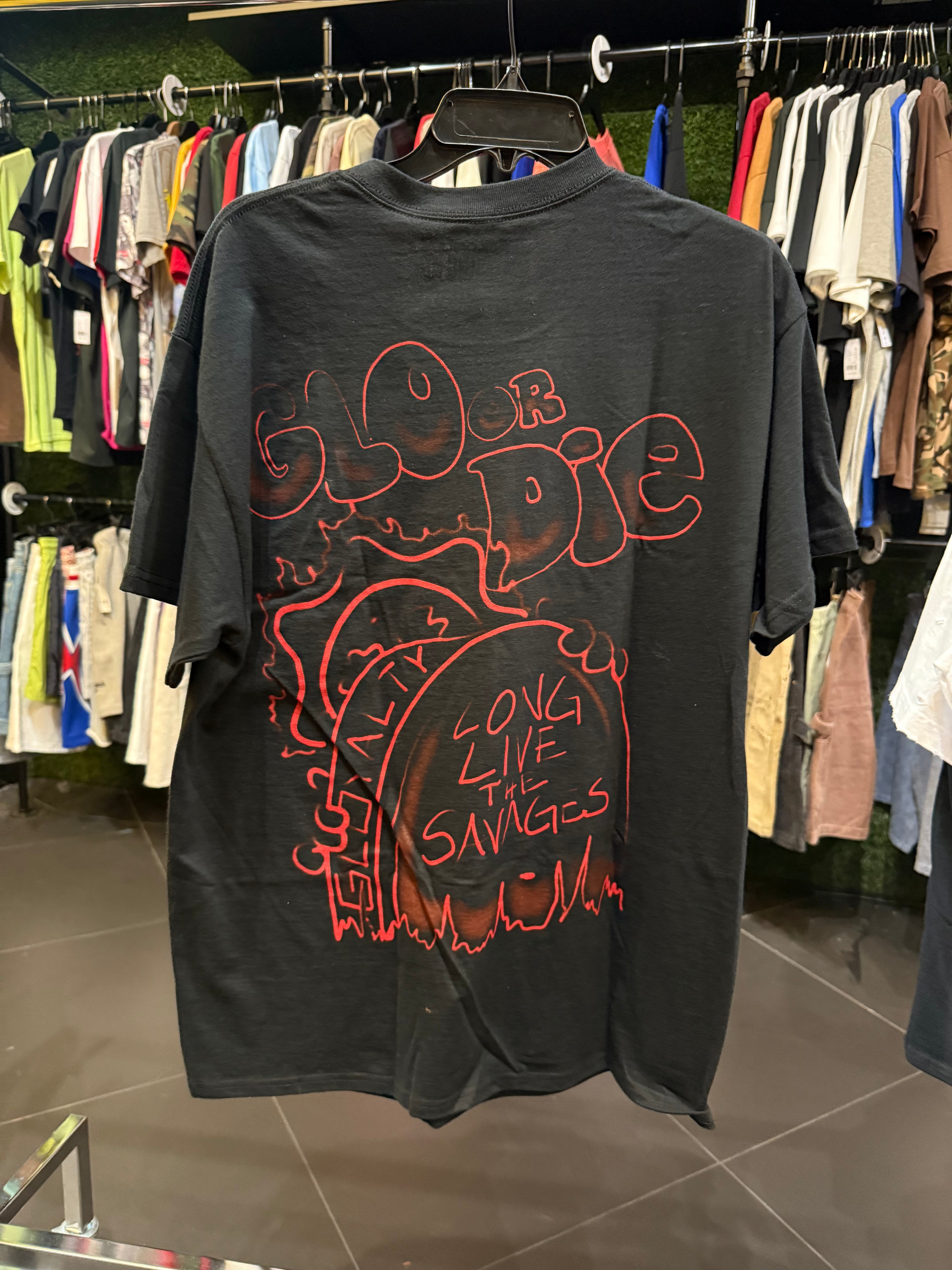 Glo gang American flag tee