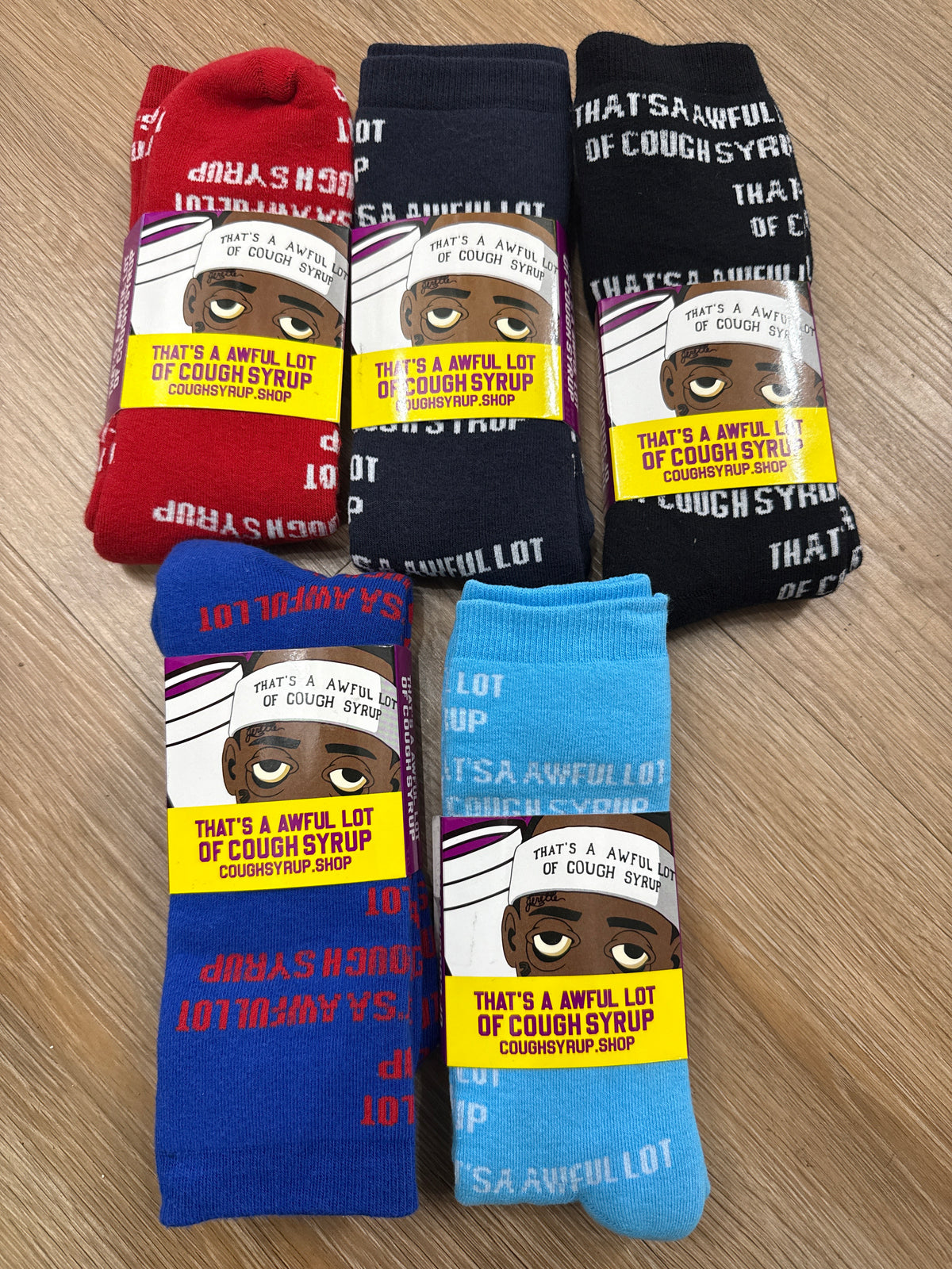 Awful lotta cough syrup Socks