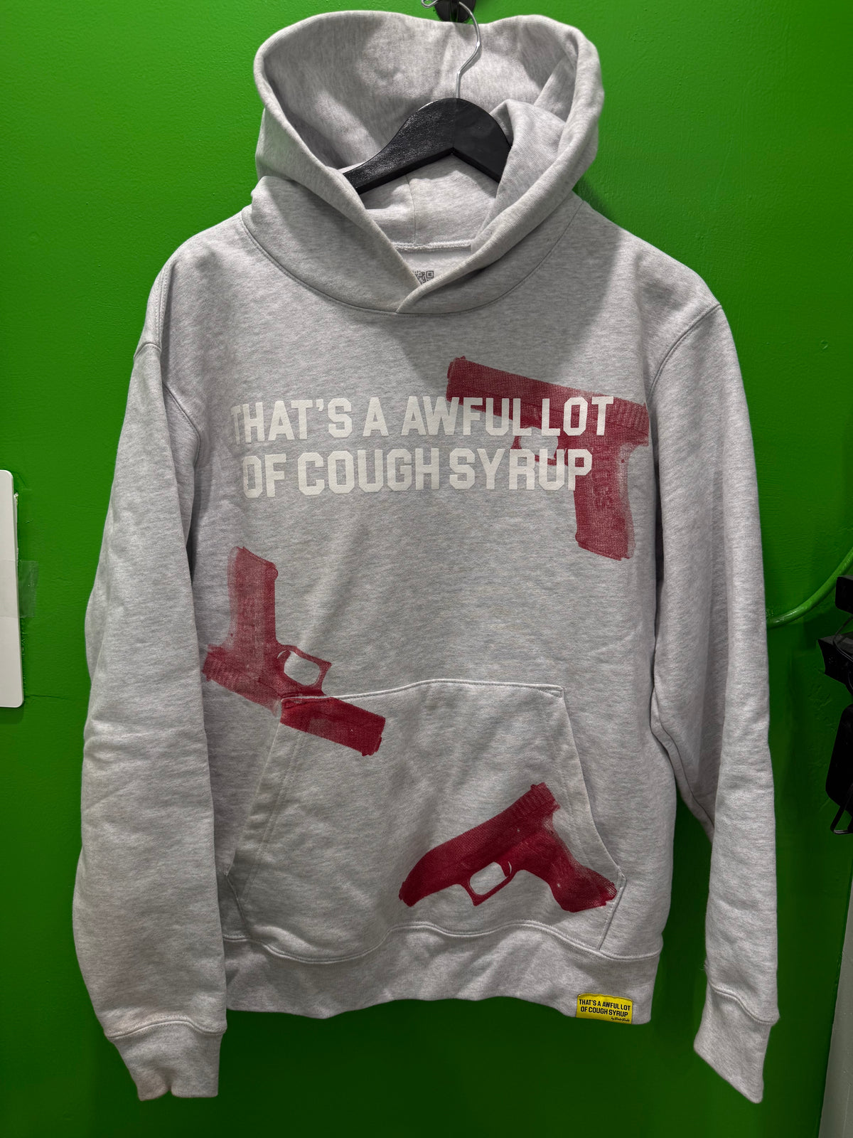 Awful lotta cough syrup Heather grey Glock pull over