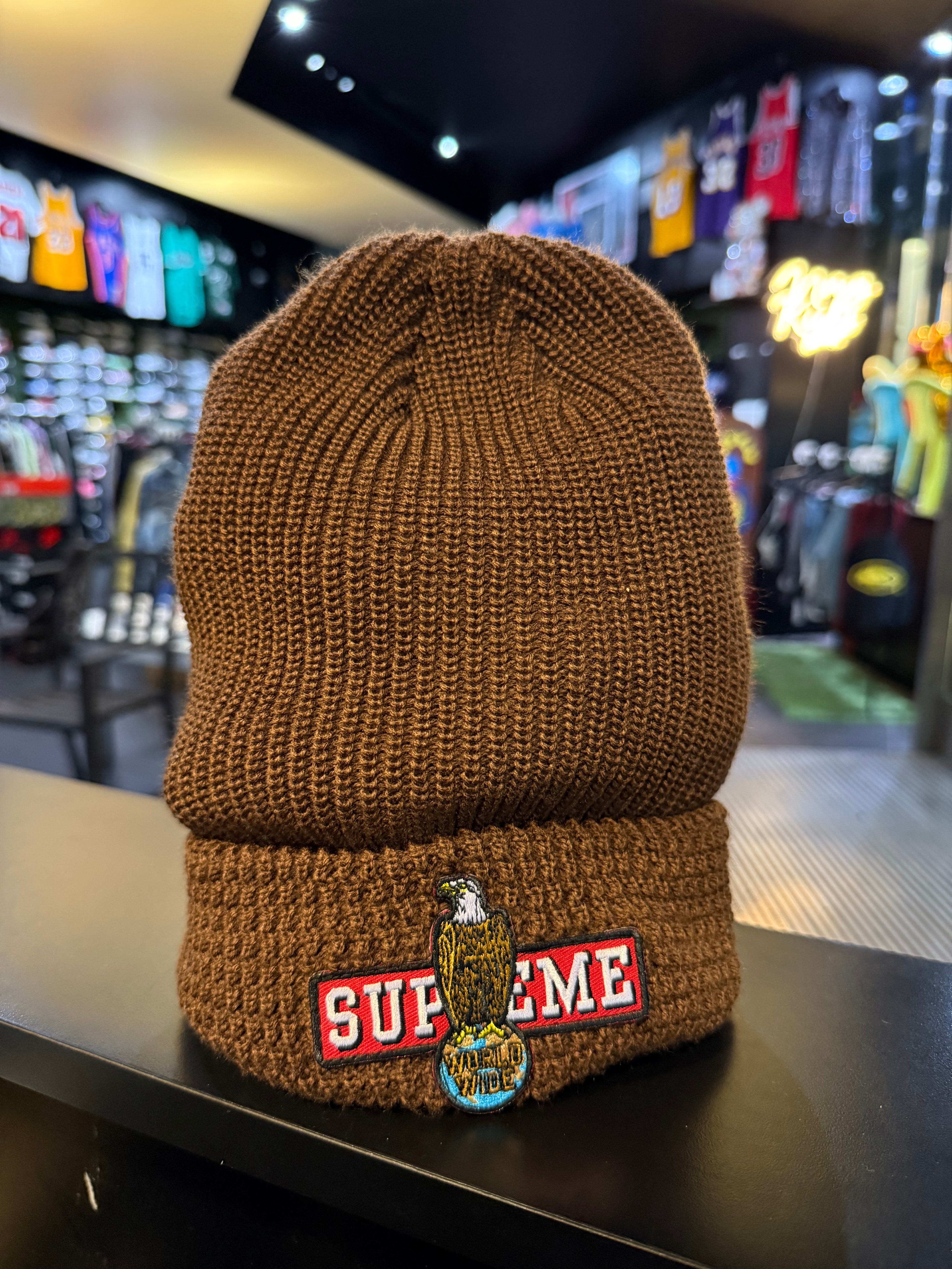 Supreme brown beanie