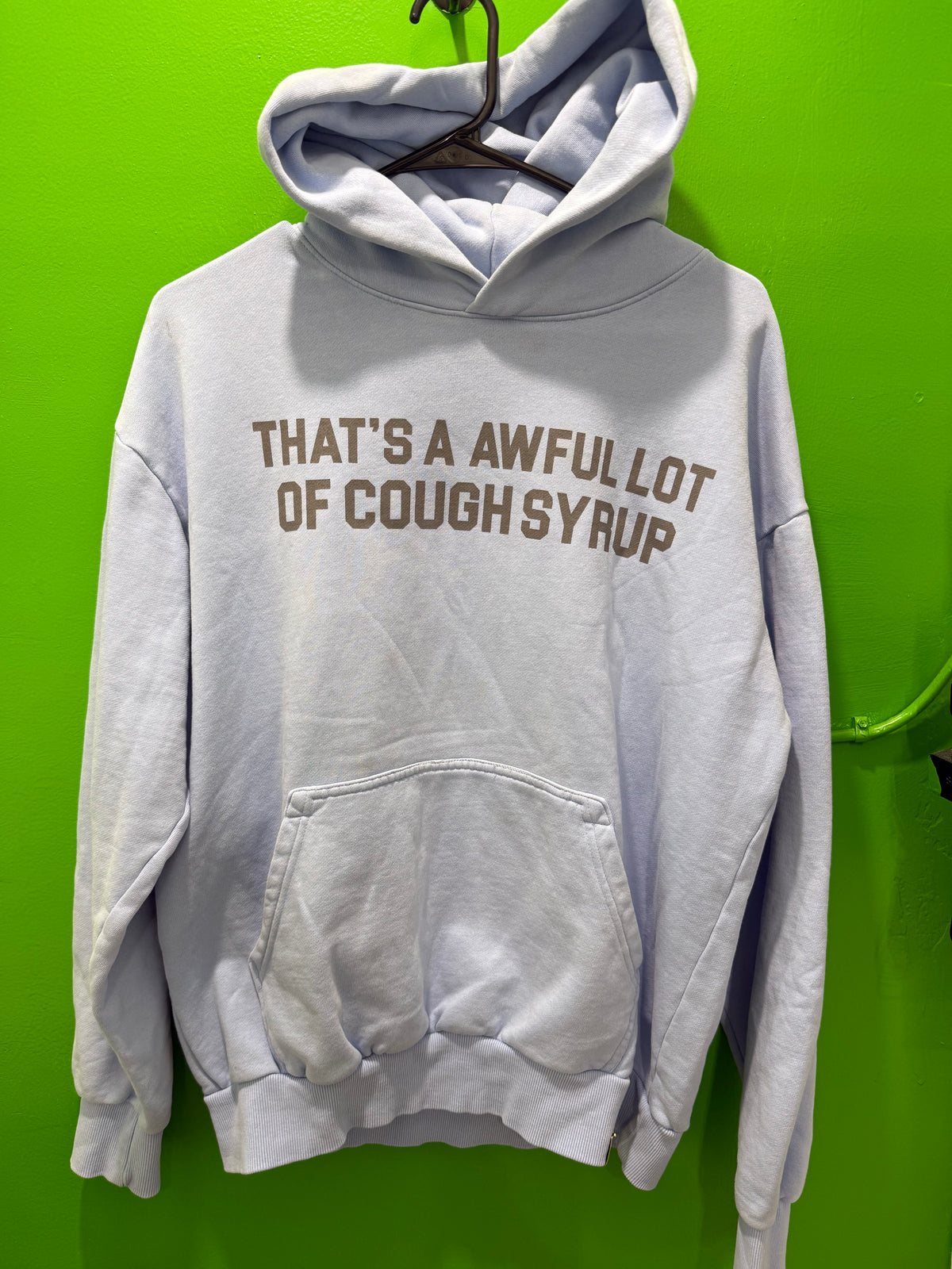Awful lotta cough syrup blue hoodie
