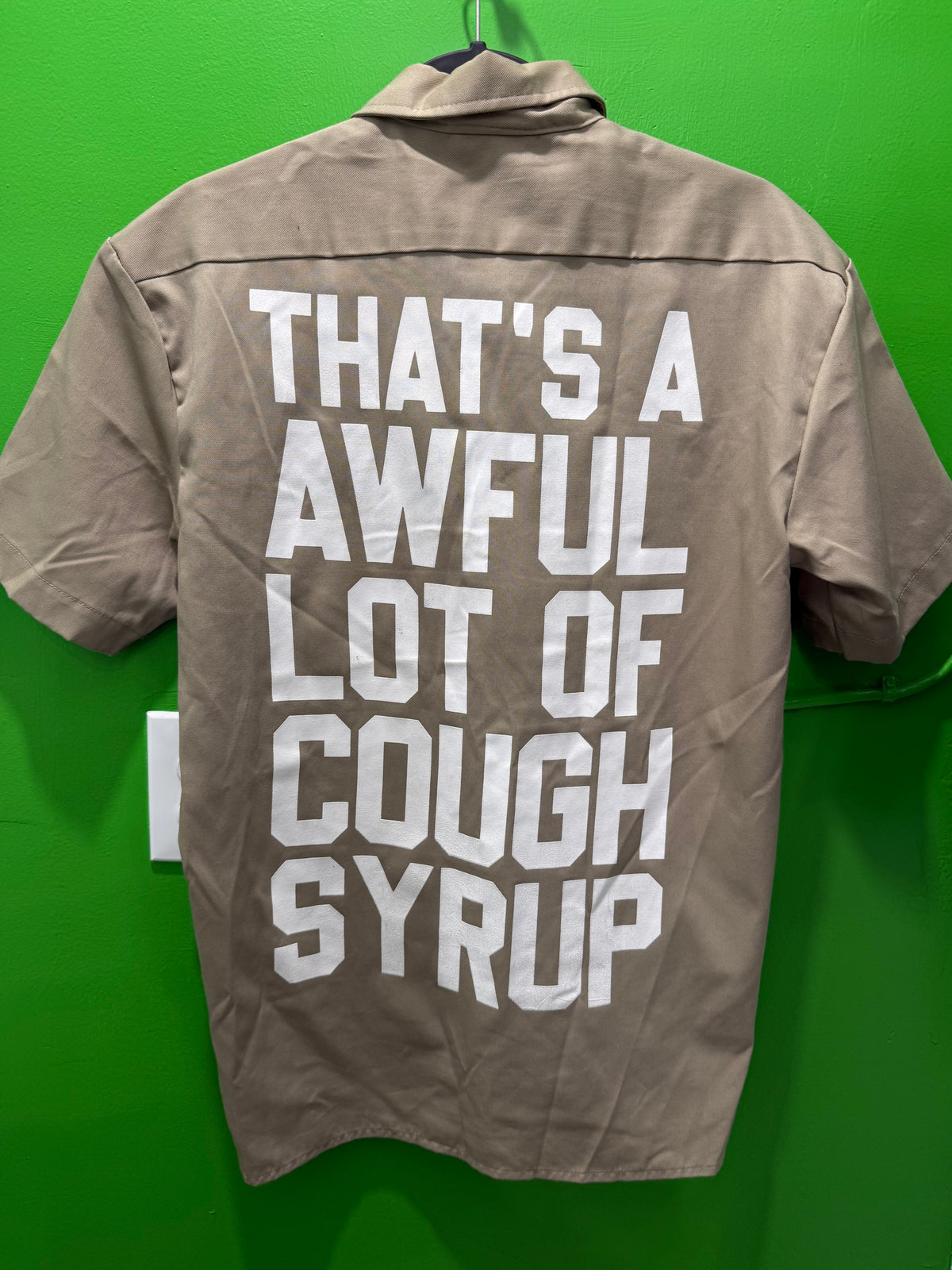 Awful lotta cough syrup beige Button up