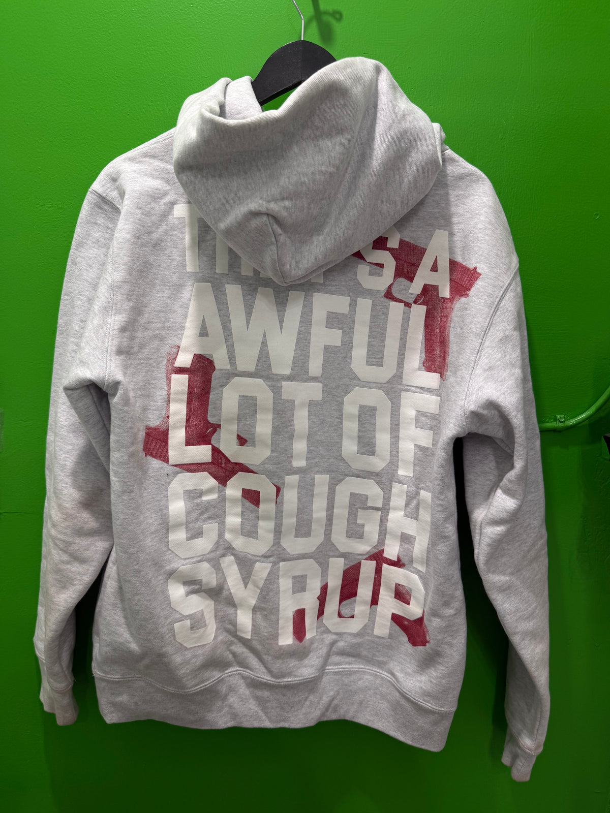 Awful lotta cough syrup Heather grey Glock pull over