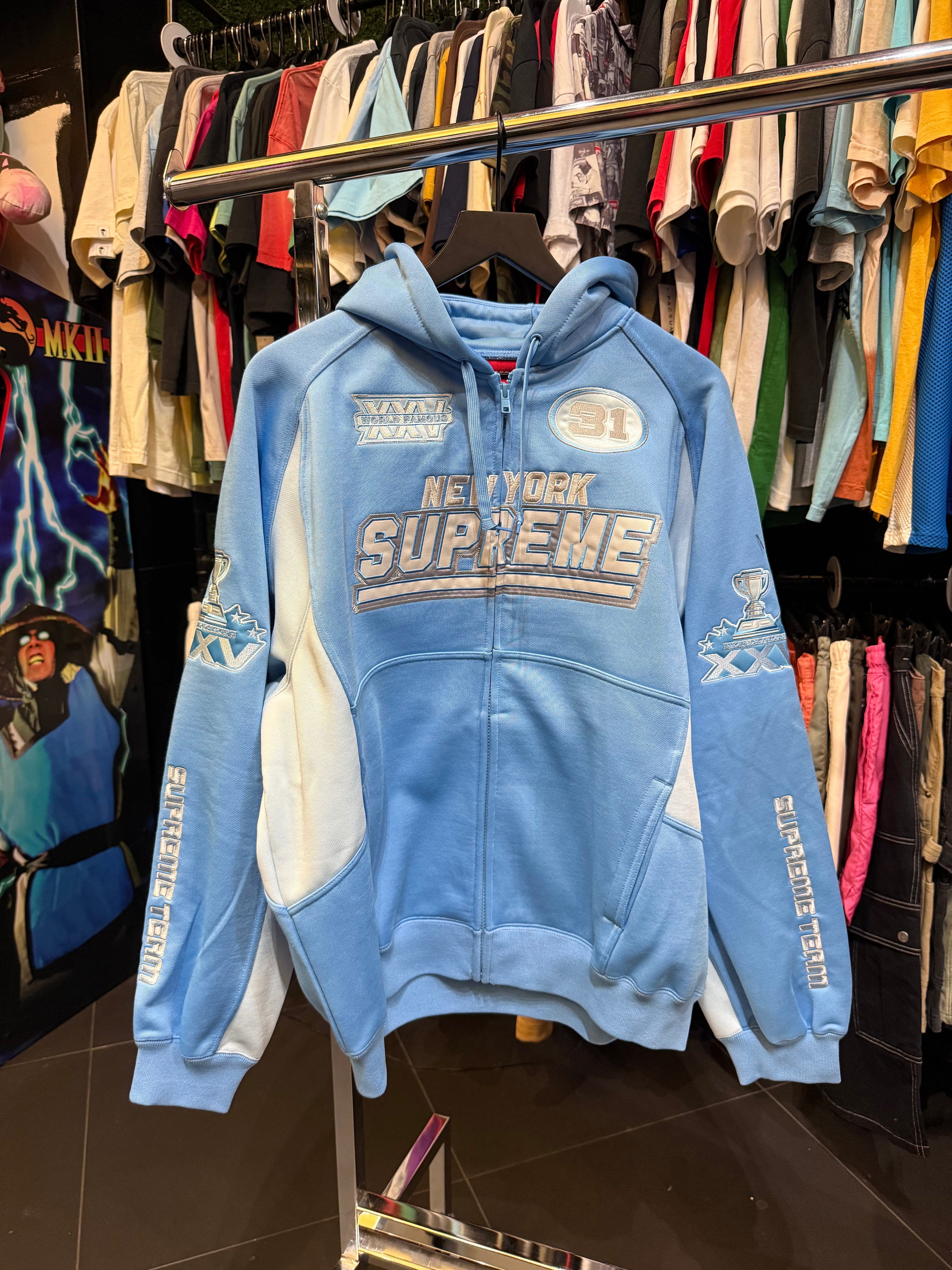 Supreme football zip up