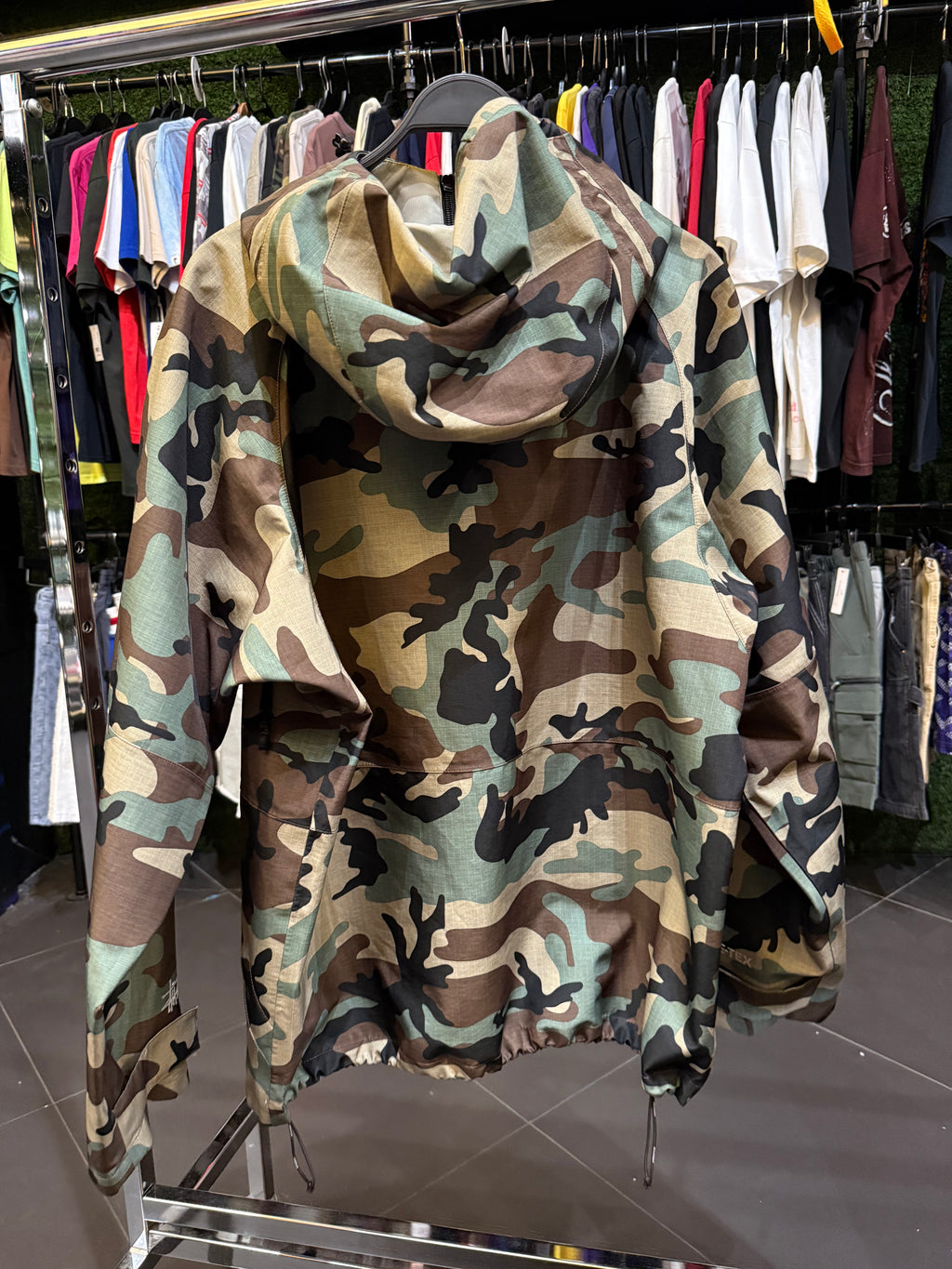 Stussy camo windbreaker