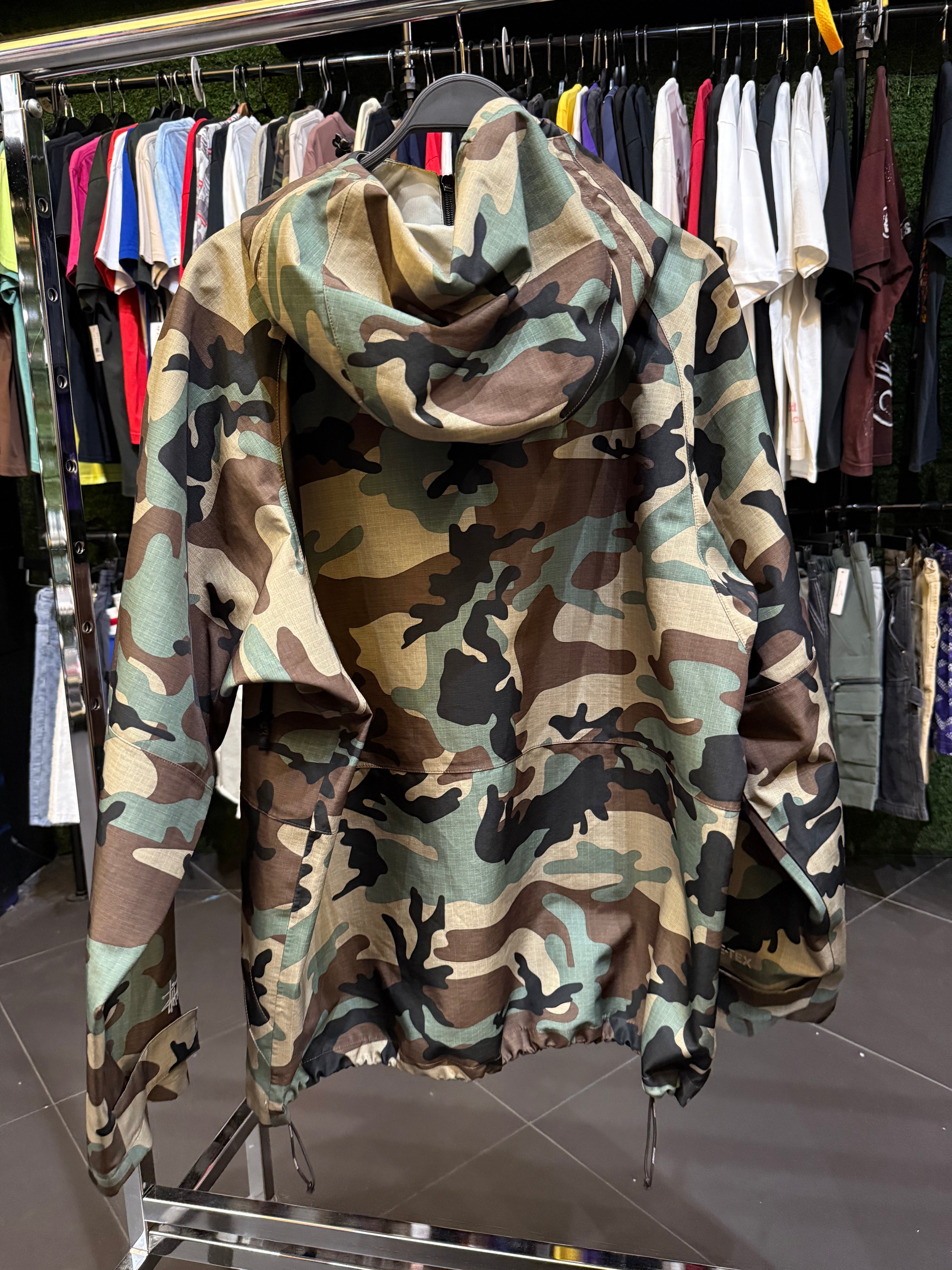 Stussy camo windbreaker