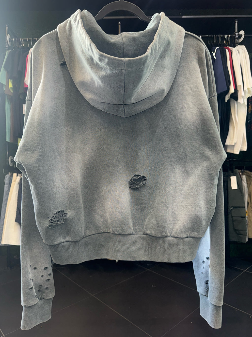 Omerta rhinestone zip