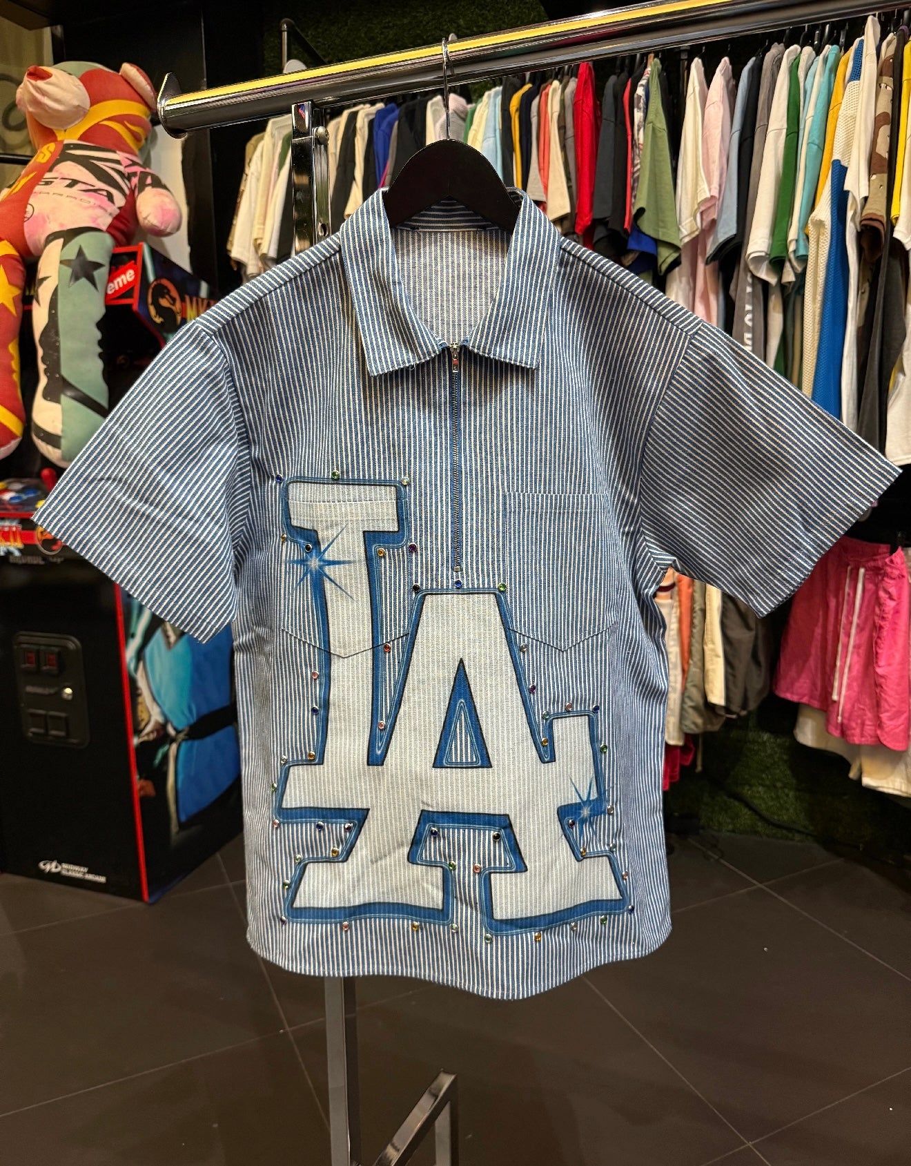 La dodgers custom half zip