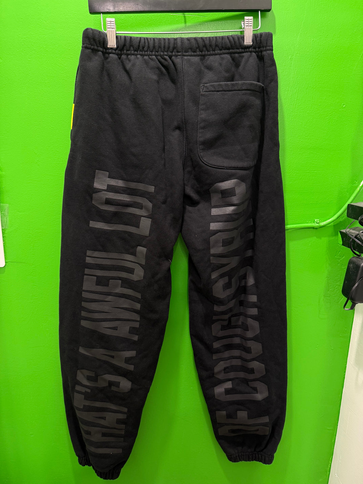 Awful lotta cough syrup Black sweats sz S