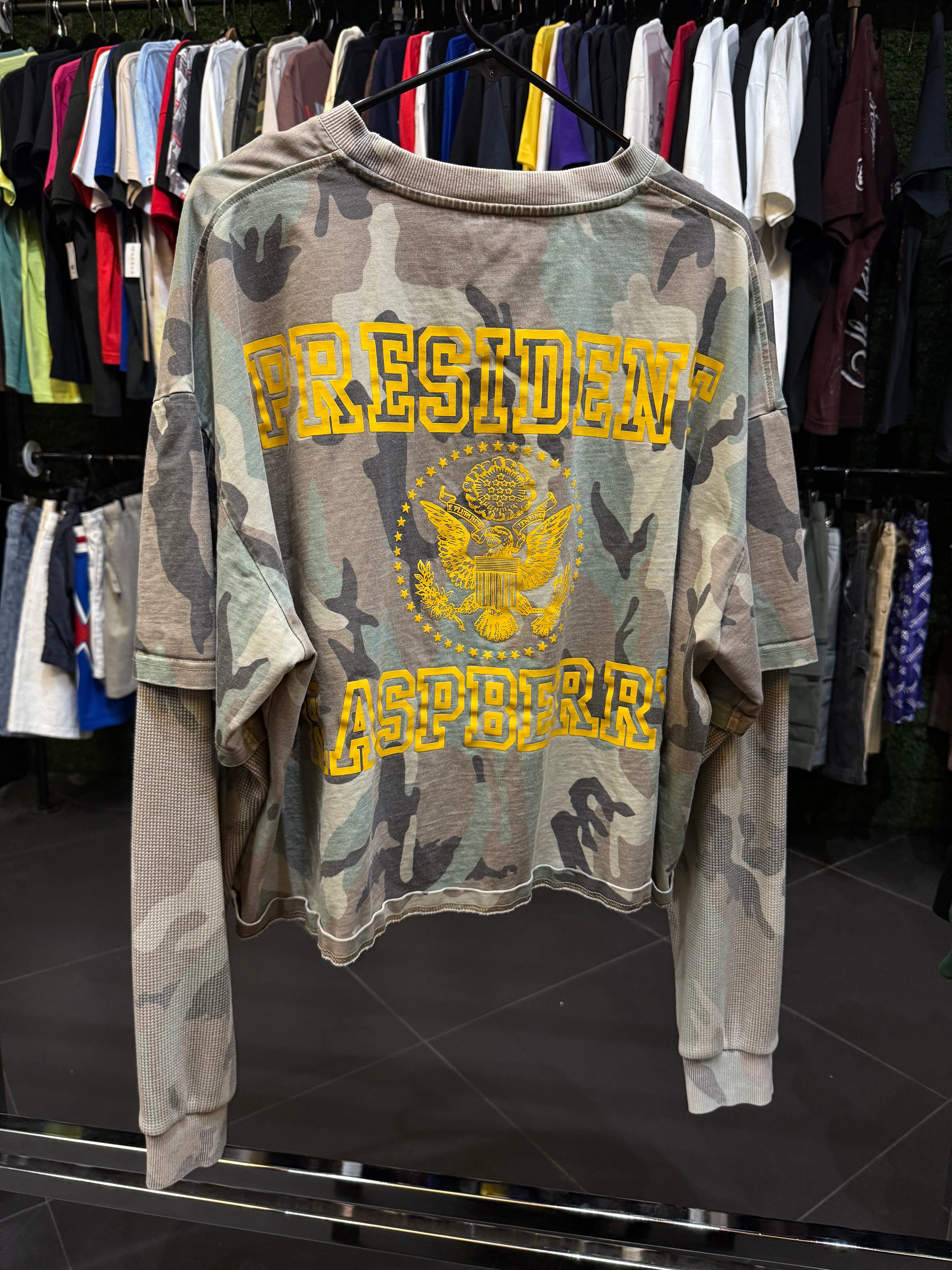 Raspberry camo long sleeve