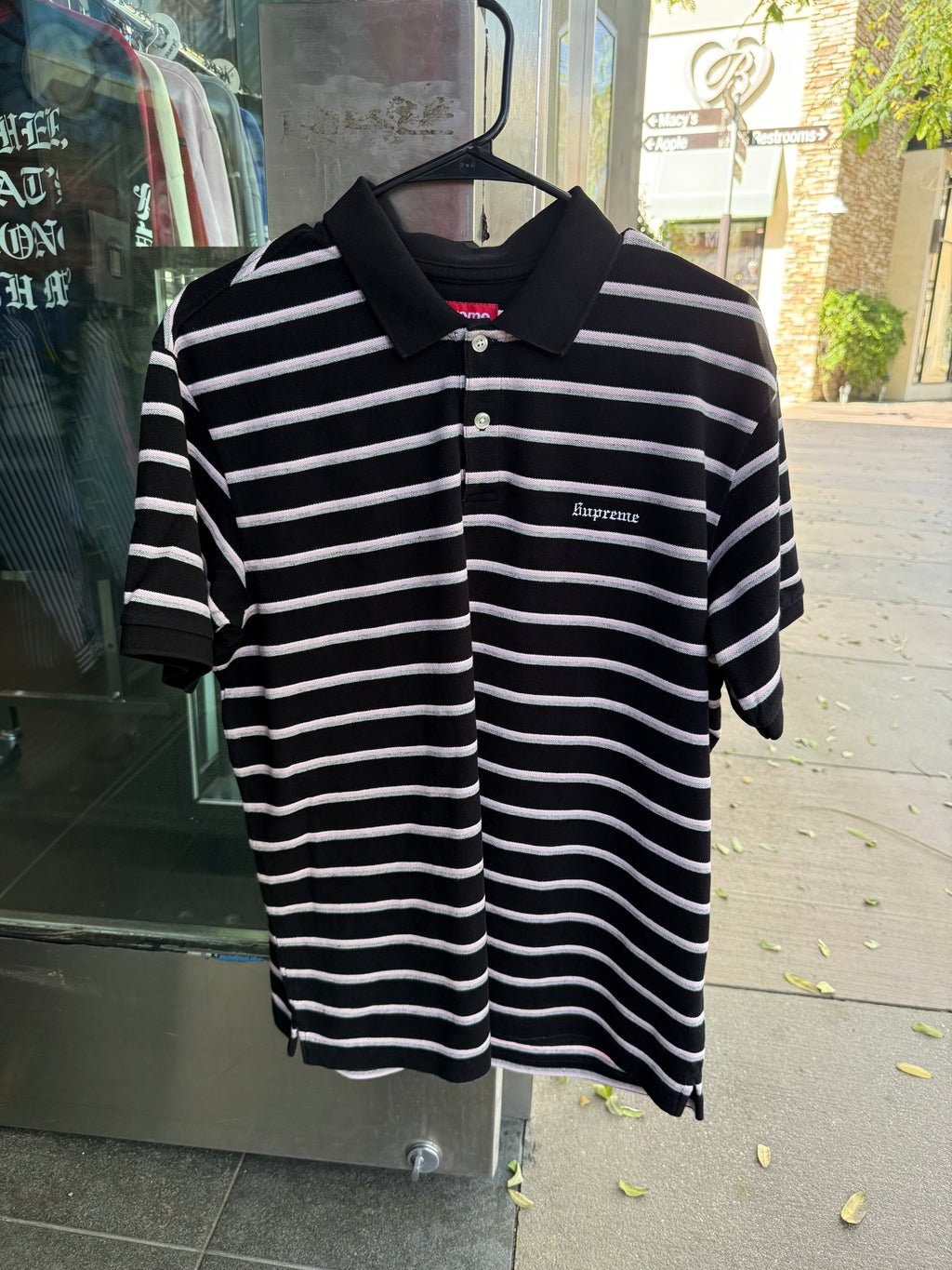 Supreme stripe polo tee