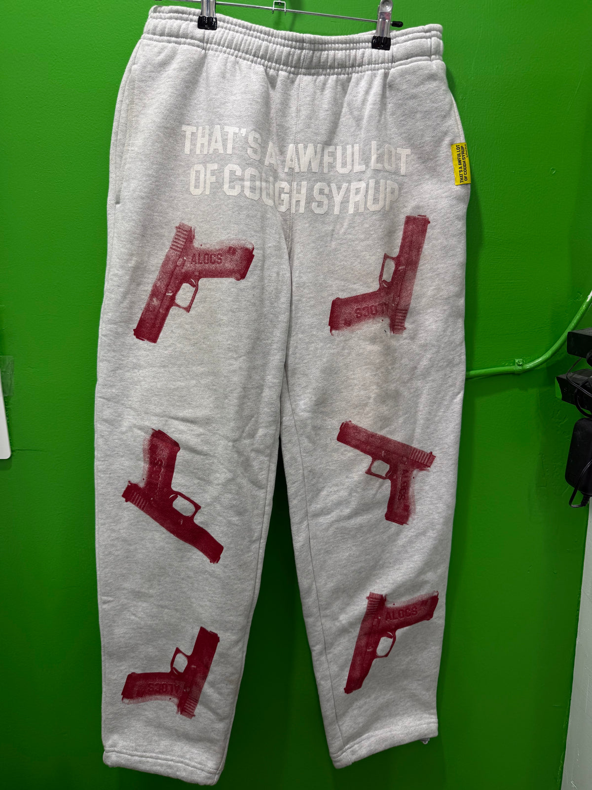 Awful lotta cough syrup grey Glock sweats