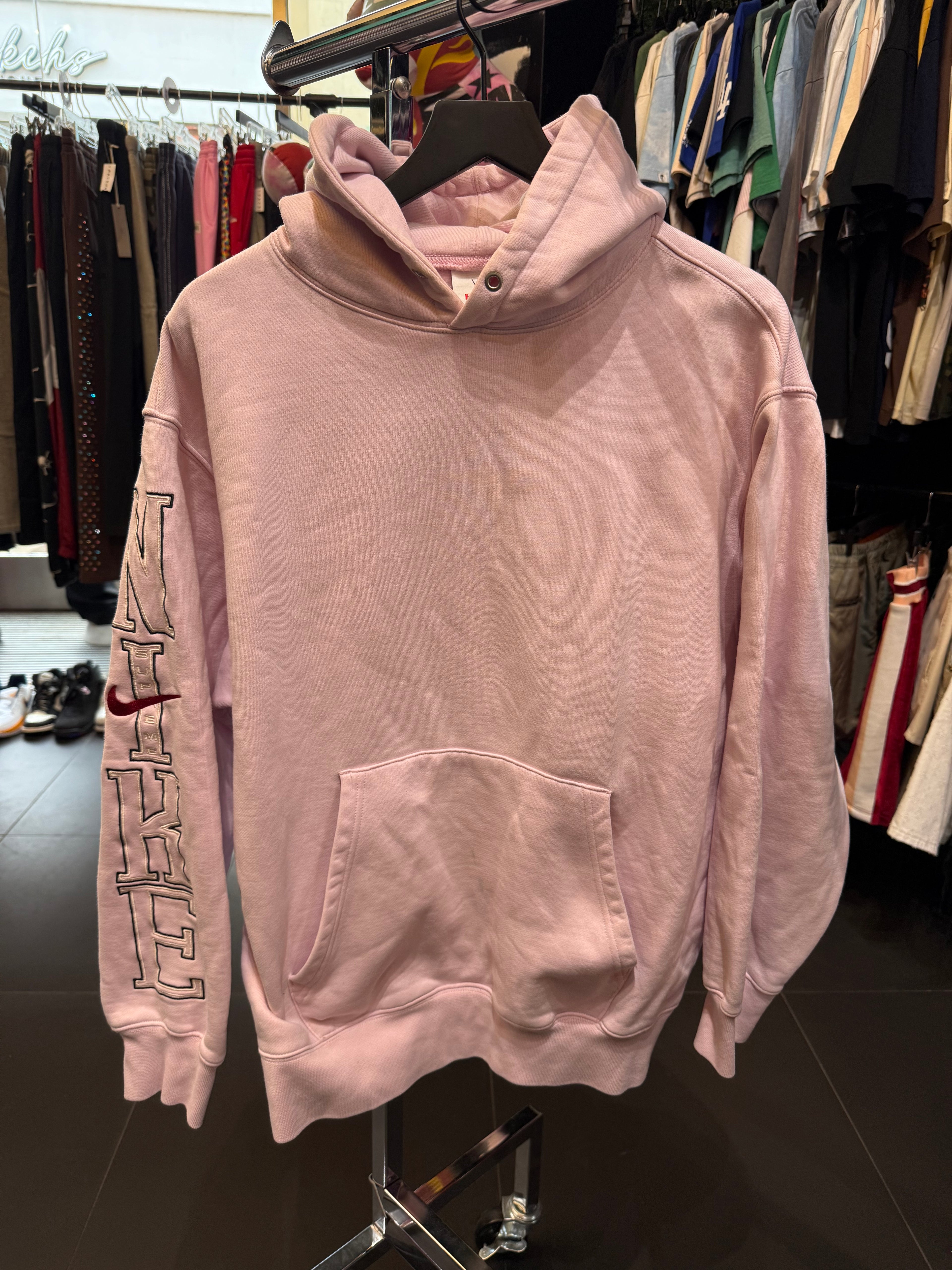 Supreme pink nike pull over
