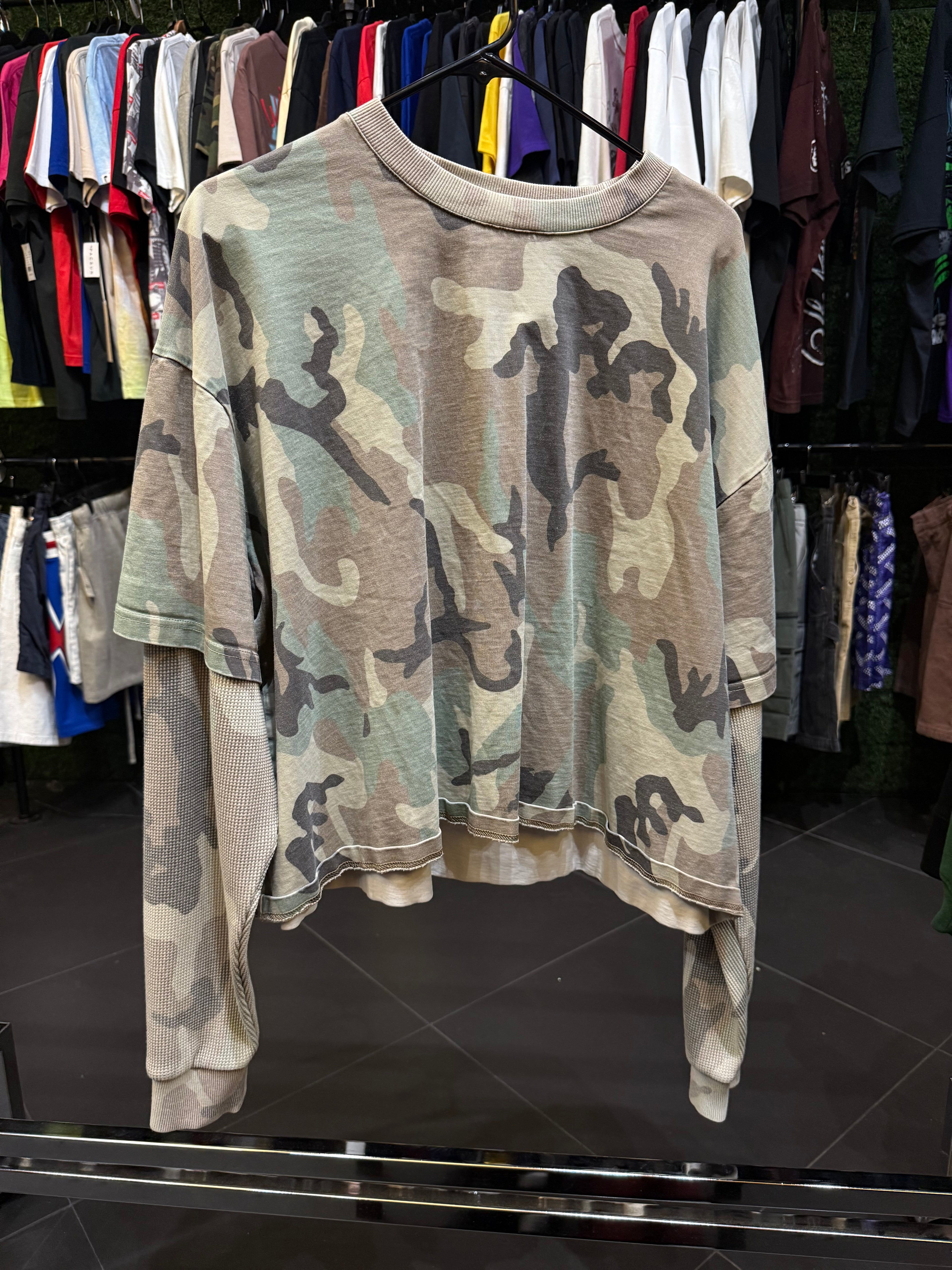 Raspberry camo long sleeve