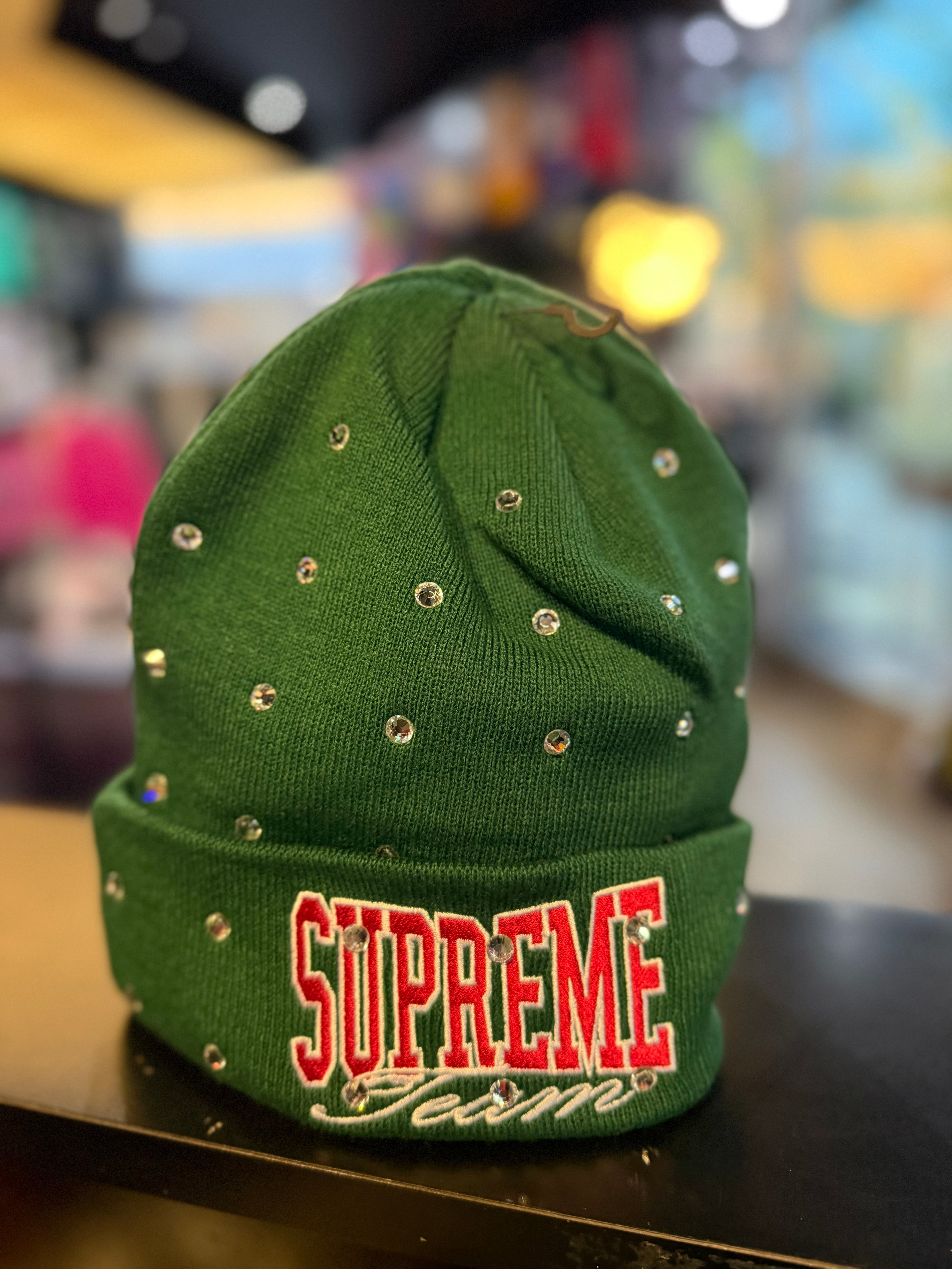 Supreme new era rhinestone beanie