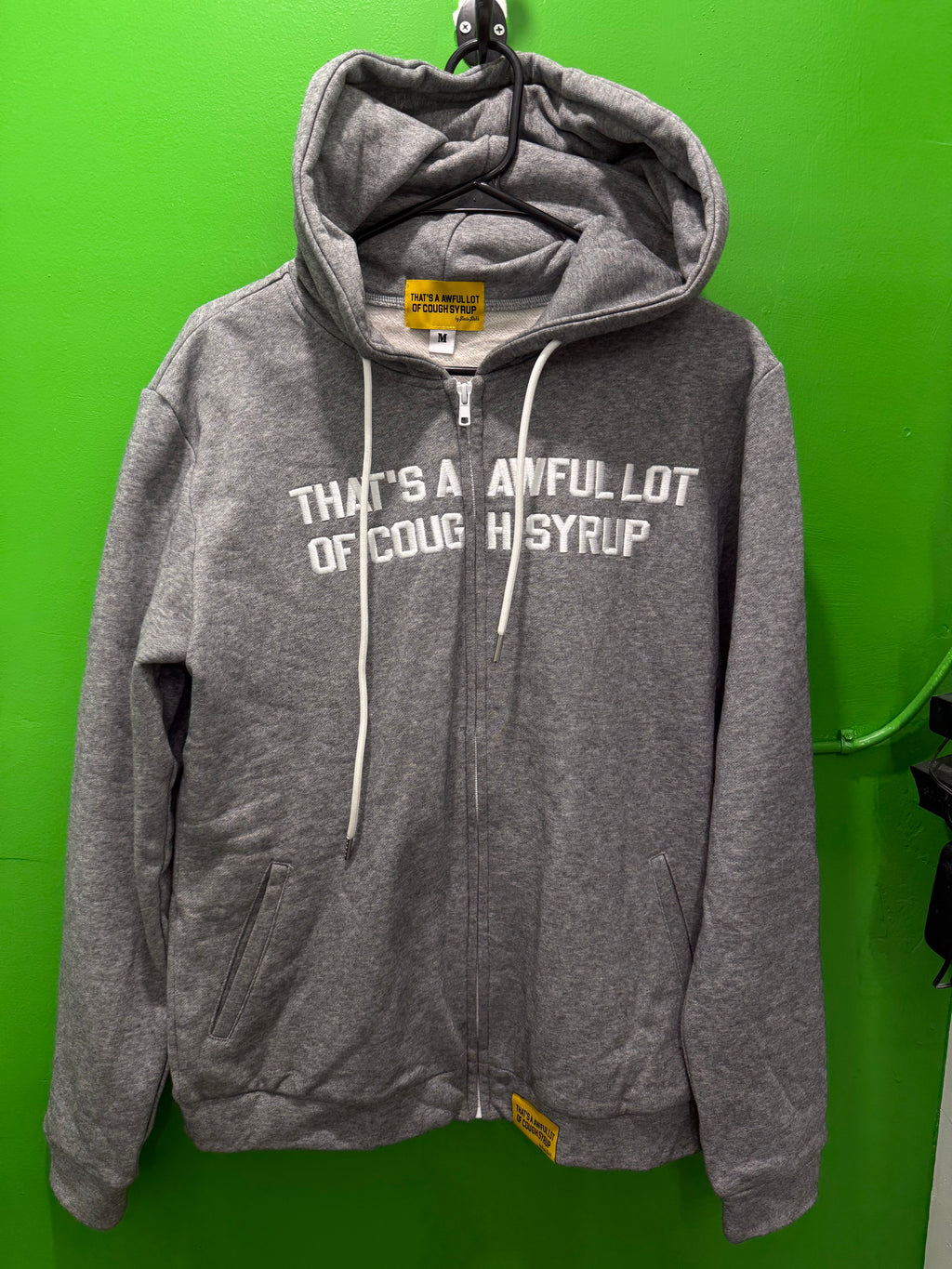 Awful lotta cough syrup Grey zip up