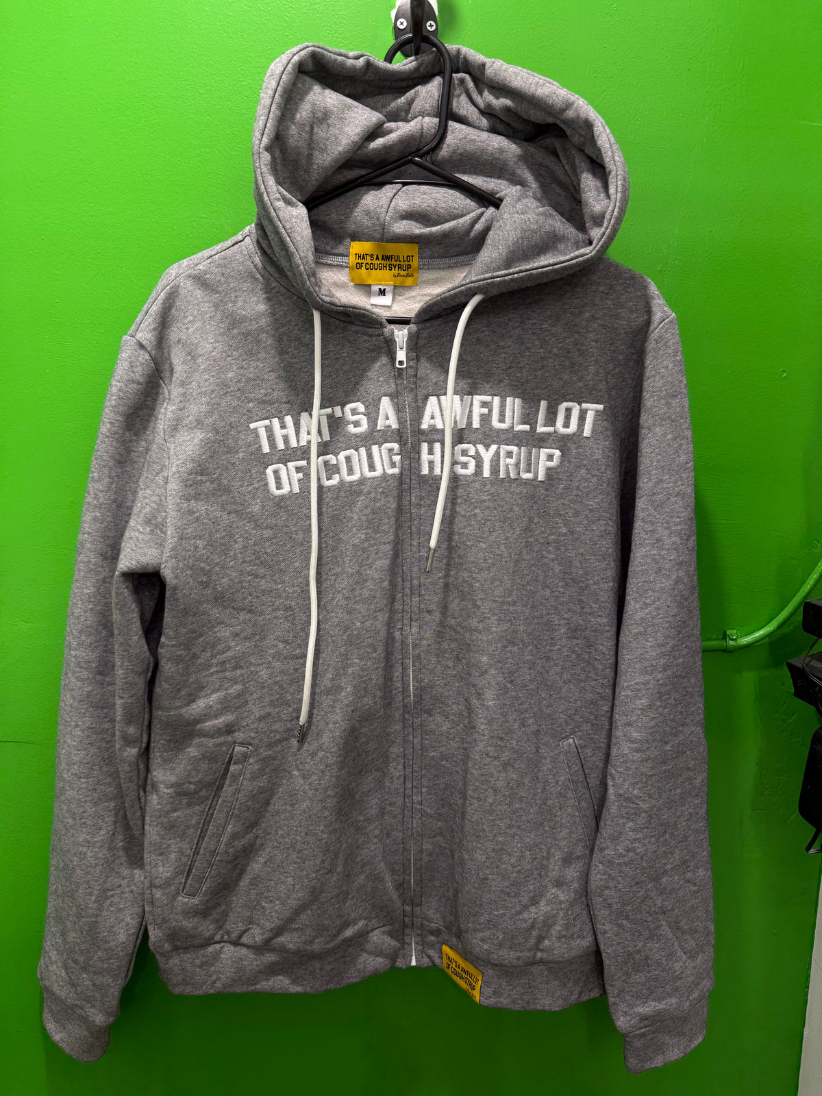 Awful lotta cough syrup Grey zip up