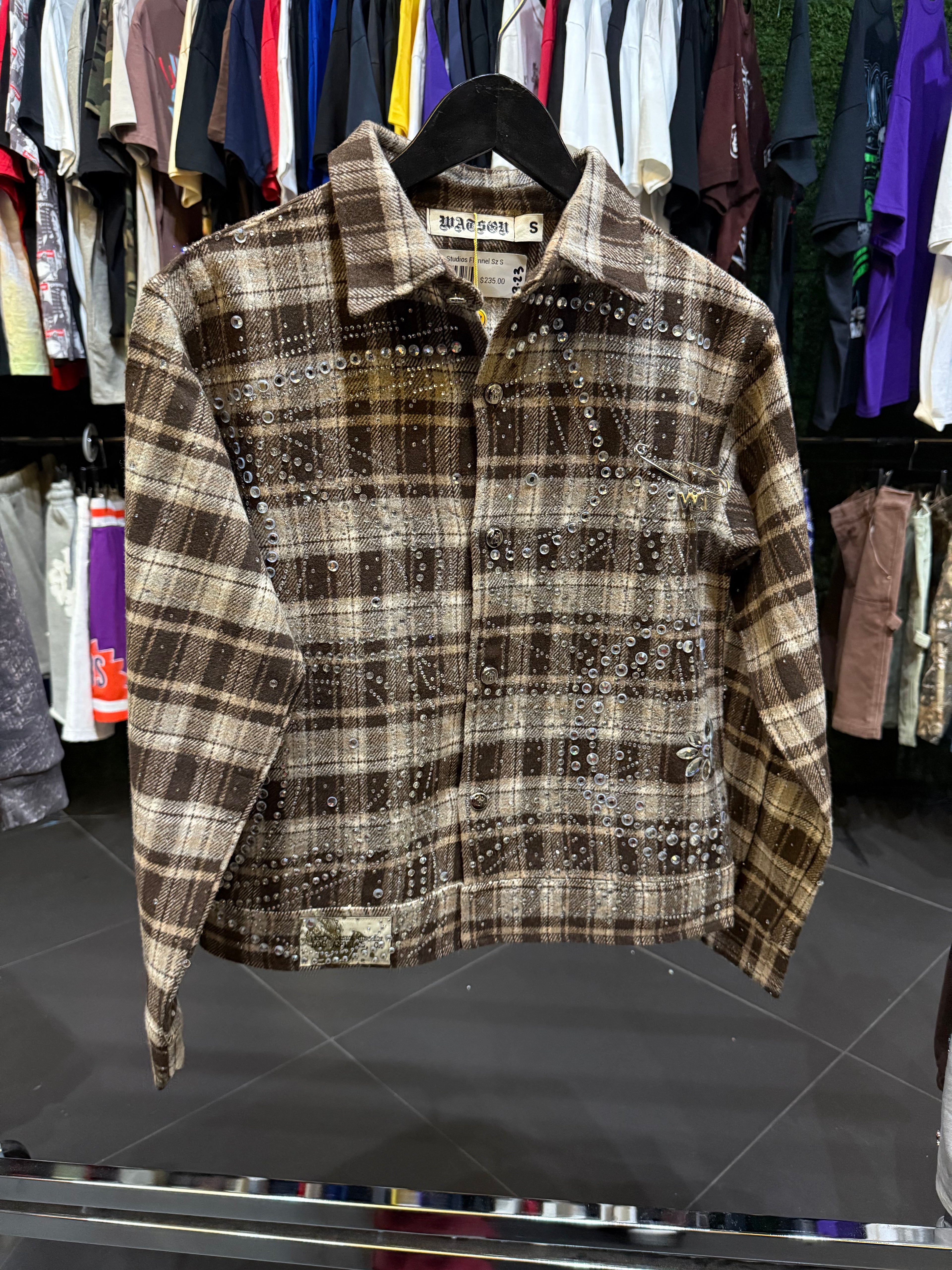 Rhinestone flannel
