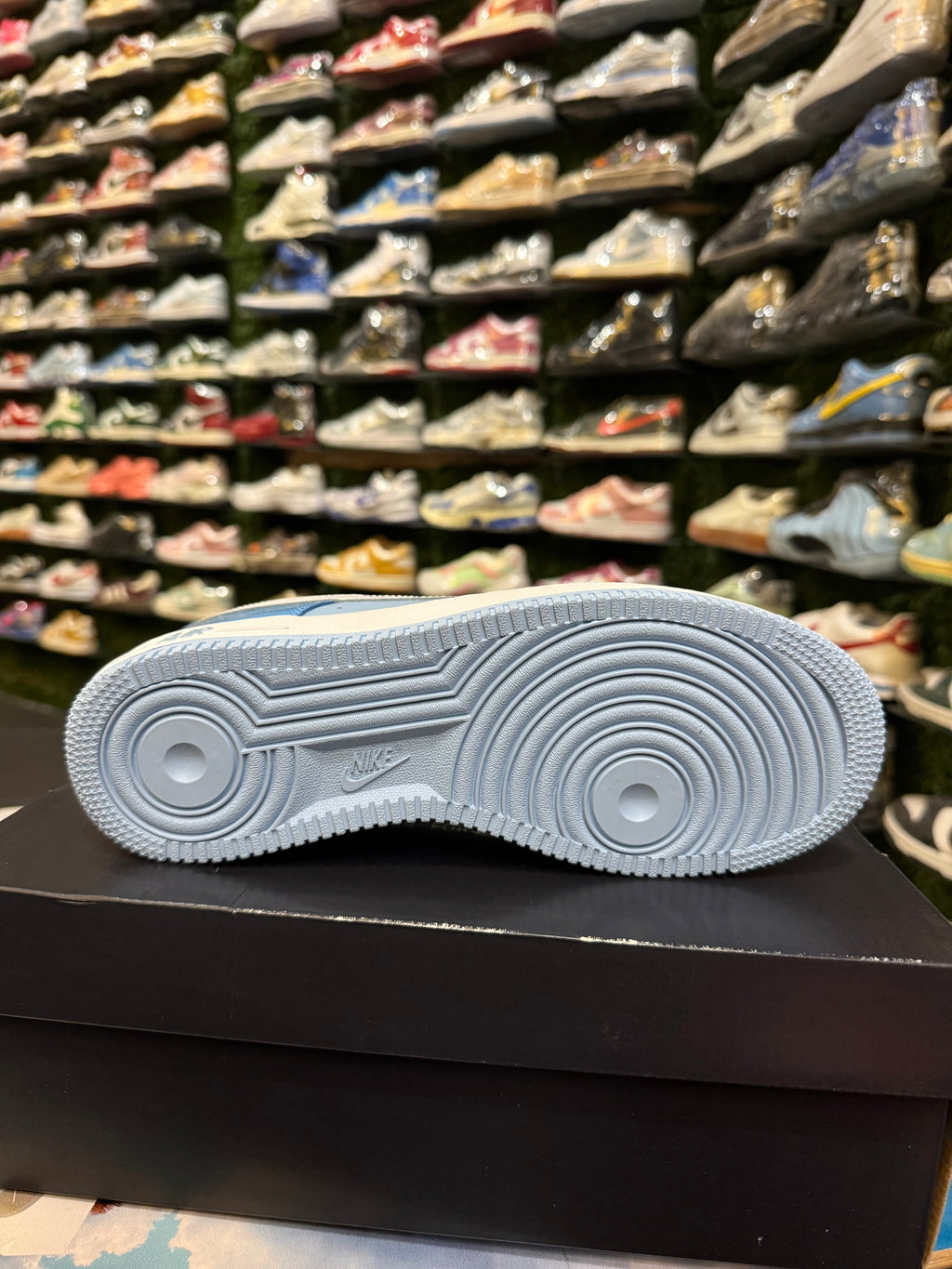 Nike Air Force physic blue patent