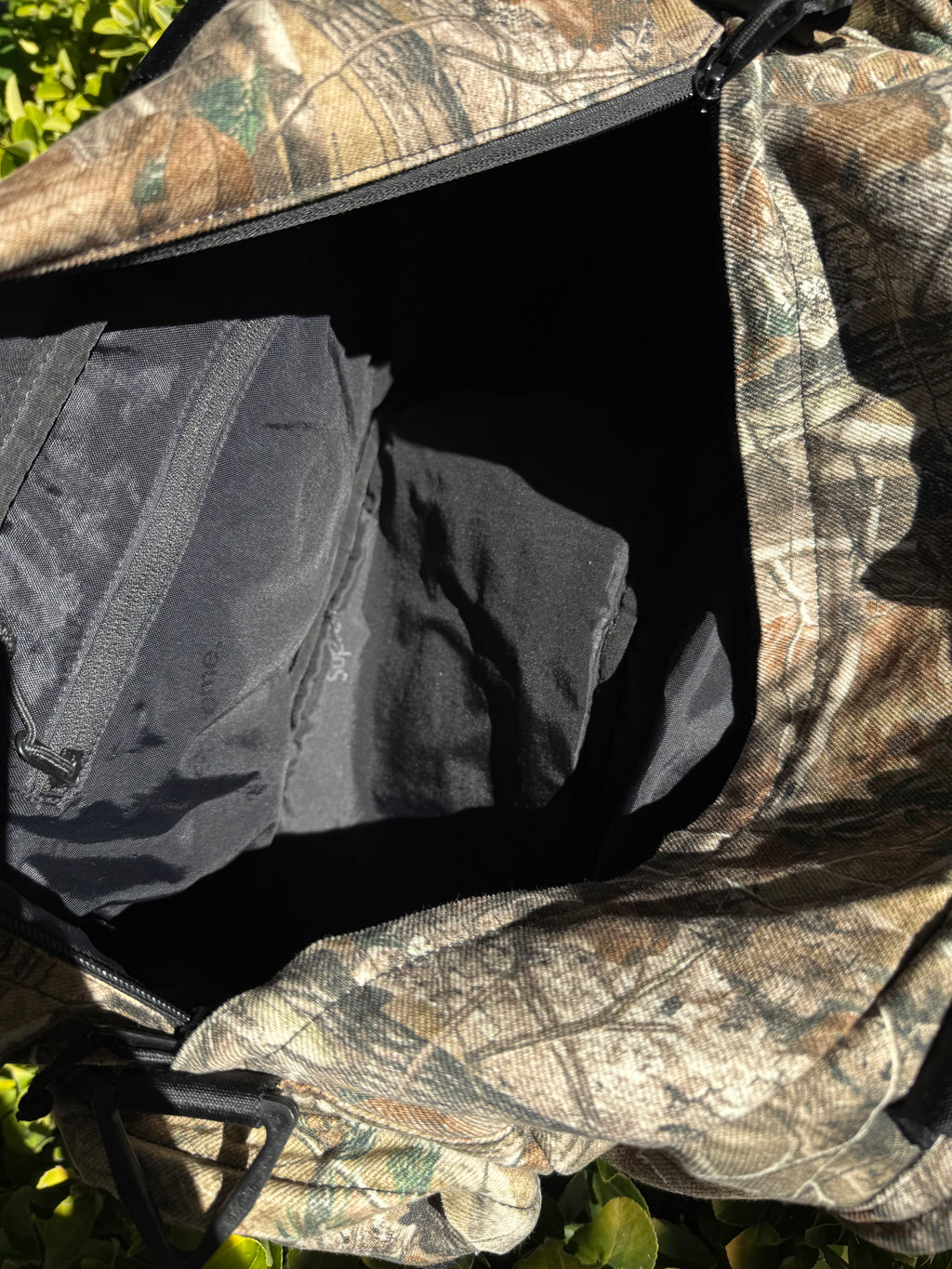 Supreme camo duffle bag