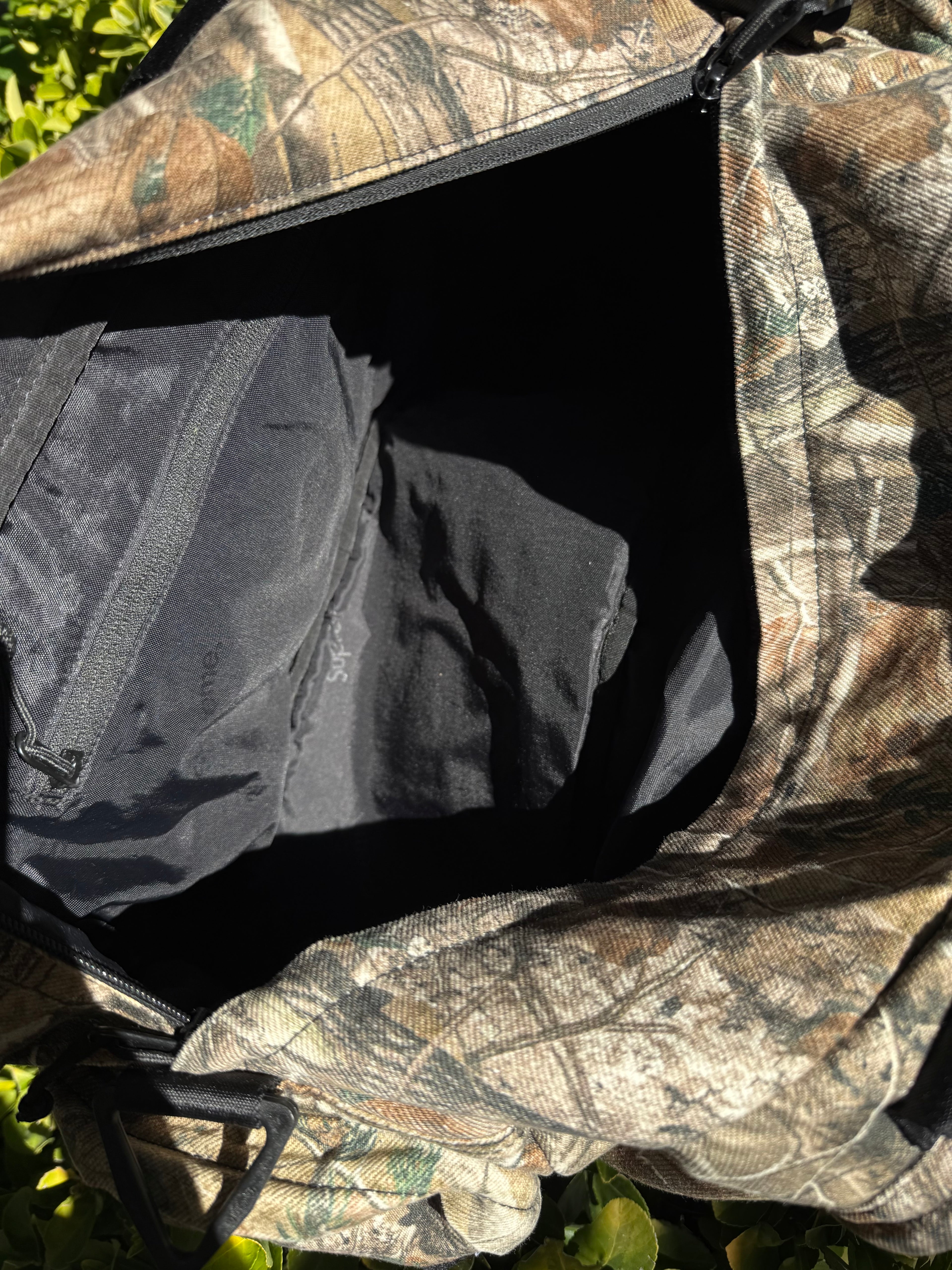 Supreme camo duffle bag