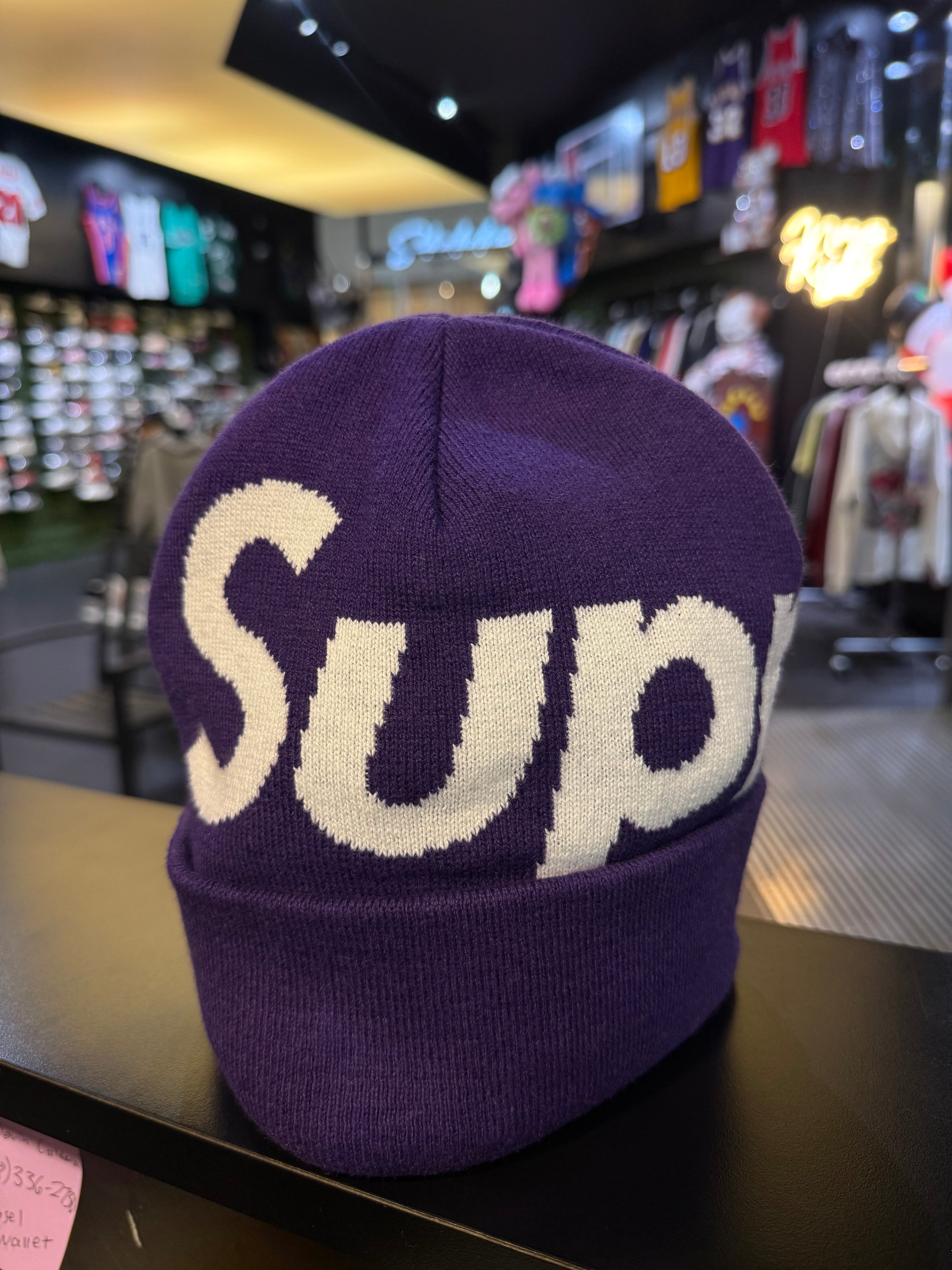 Supreme big logo beanie