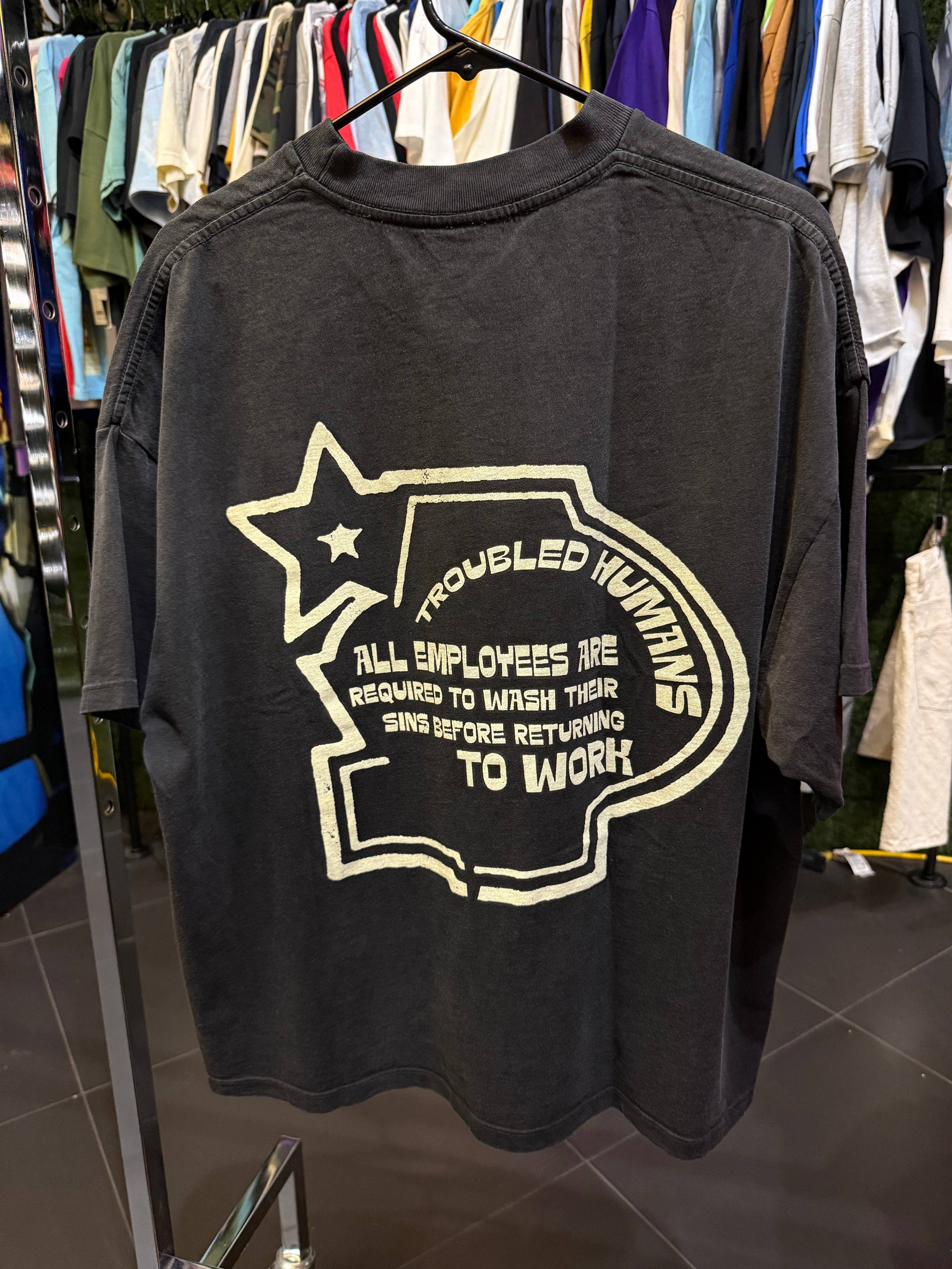 Troubled humans wash your hands tee