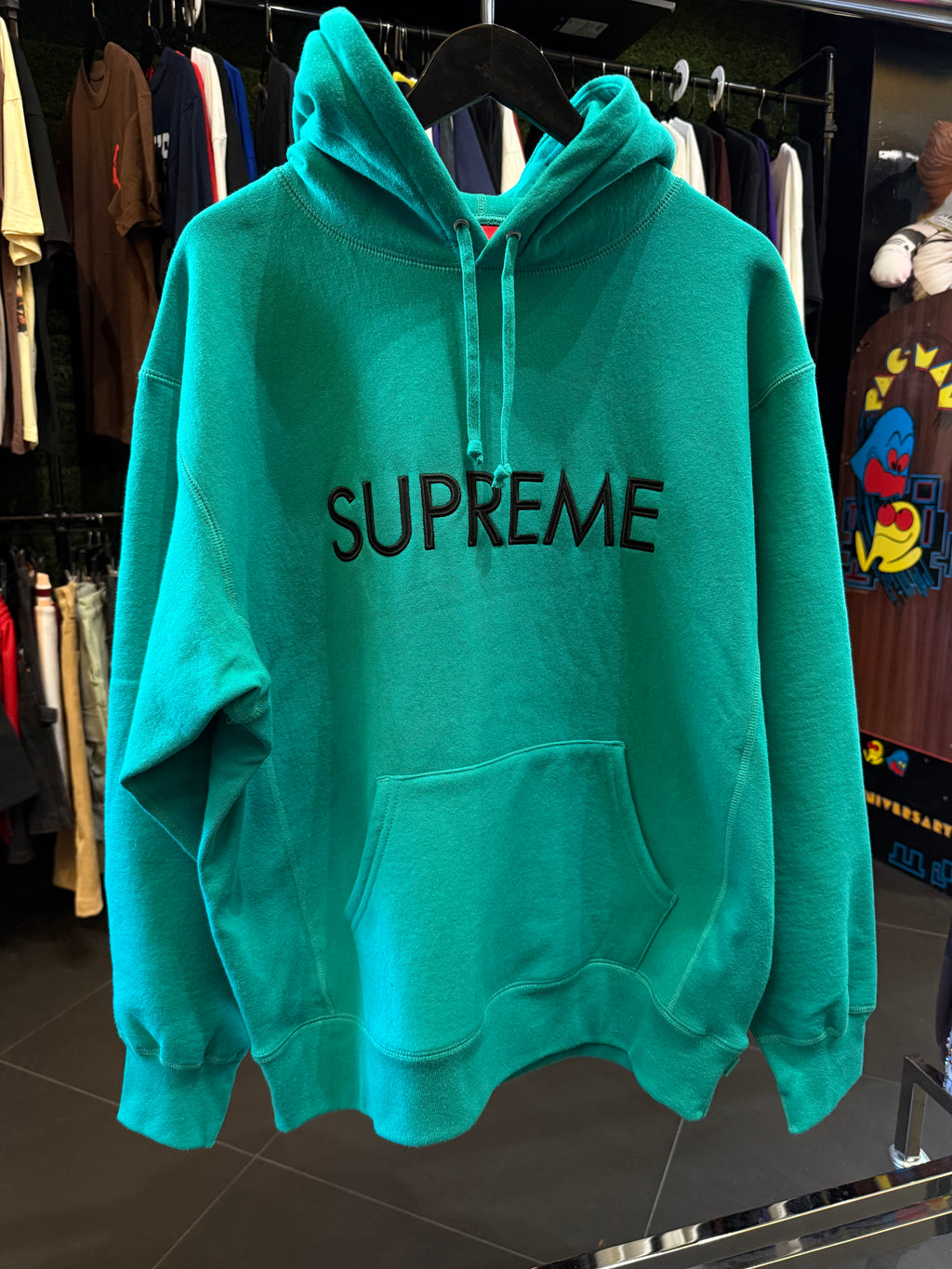 Supreme teal pull over