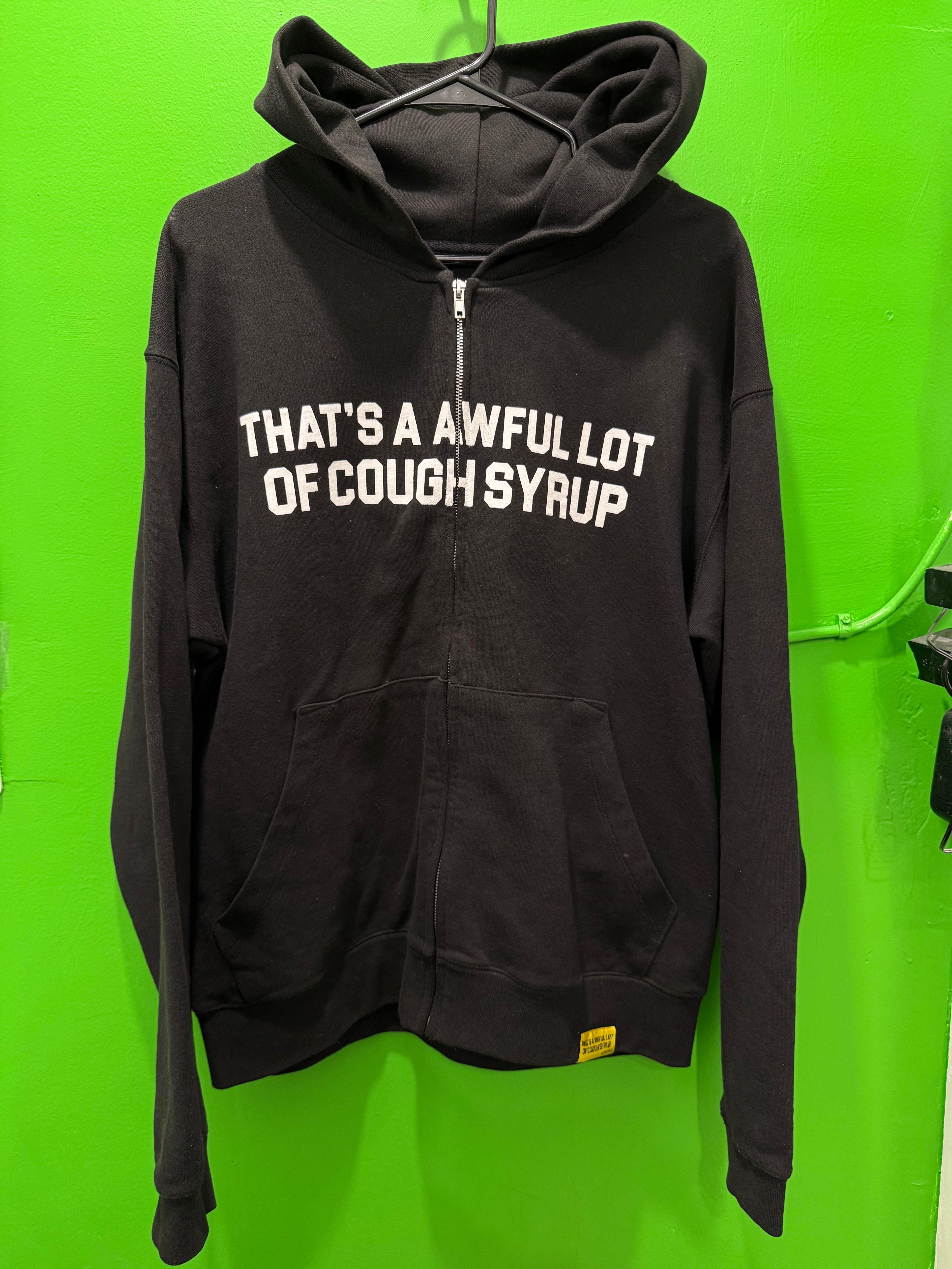Awful lotta cough syrup classic black zip up