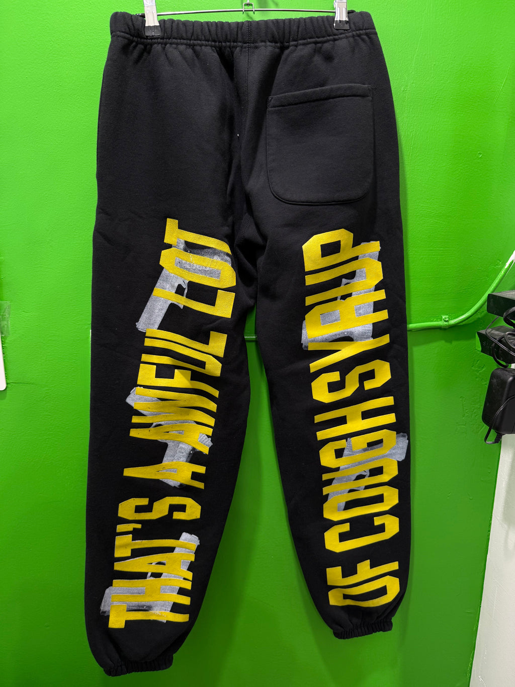 Awful lotta cough syrup Glock sweats yellow and black