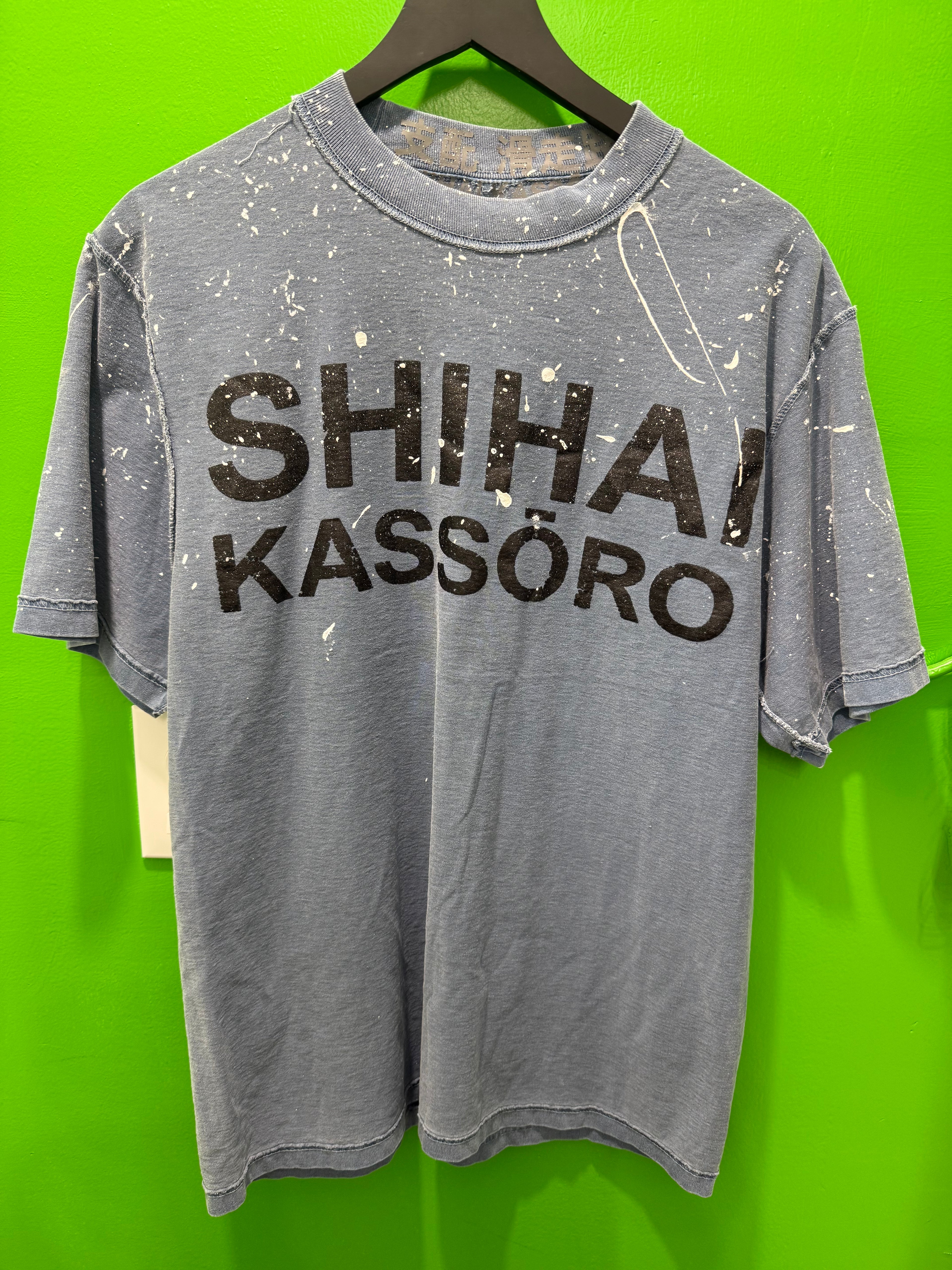 Shihai Kassoro Blue paint splatter tee